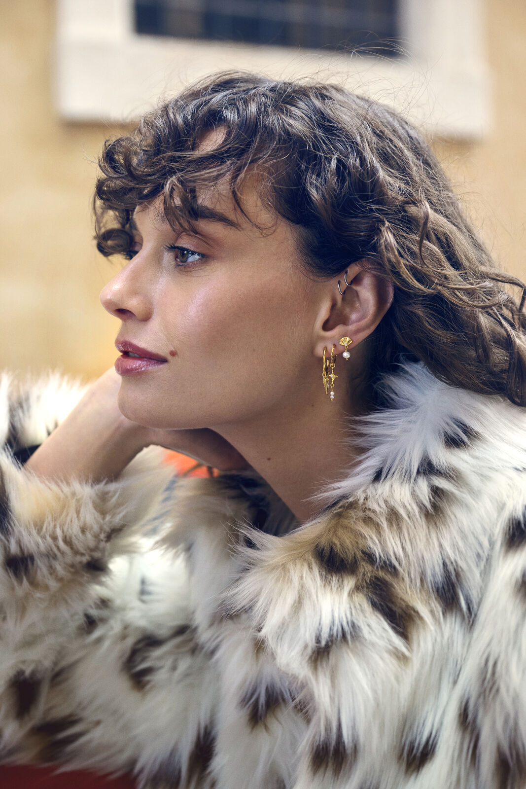 Odette øreringe - forgyldt