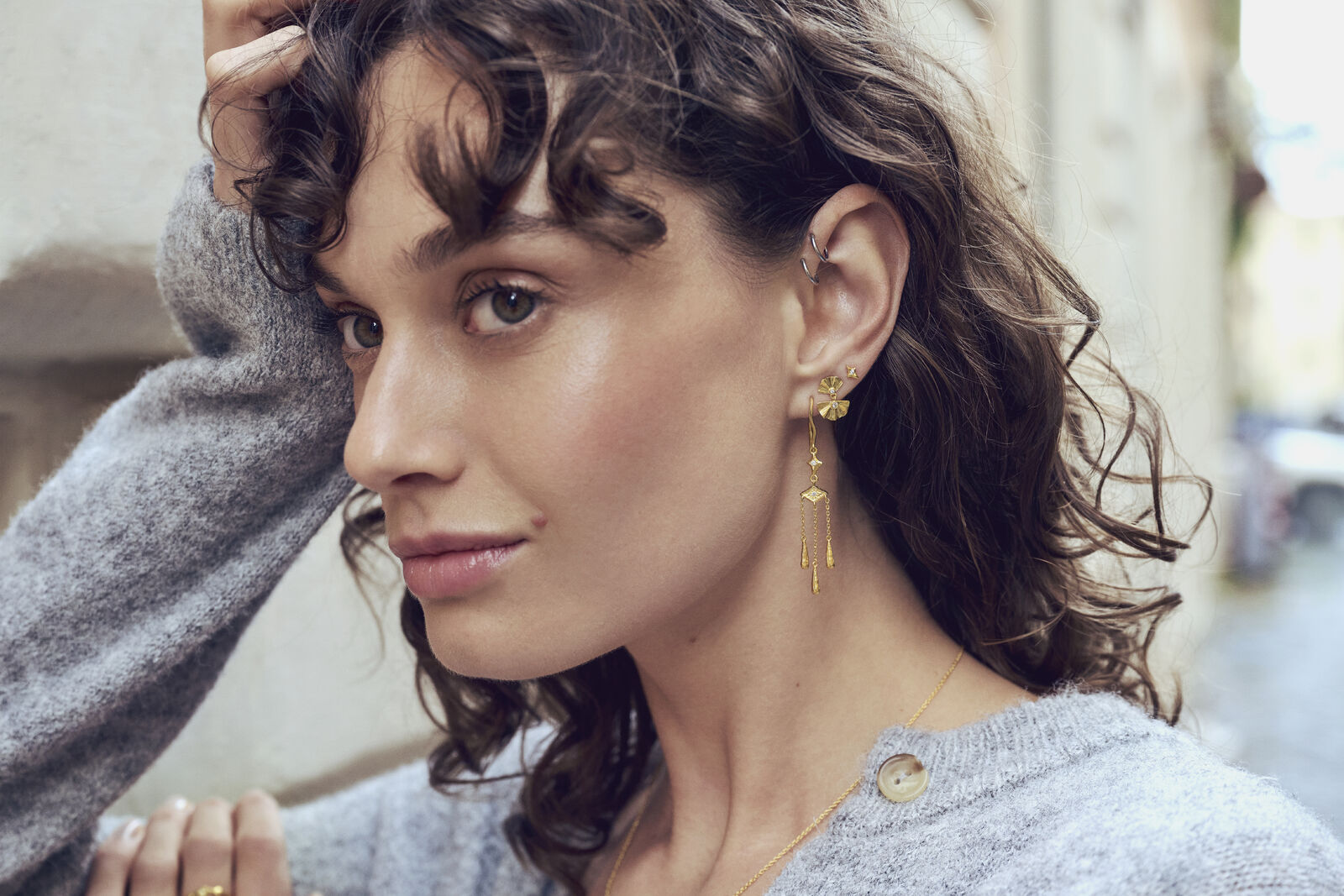 Odile øreringe - forgyldt