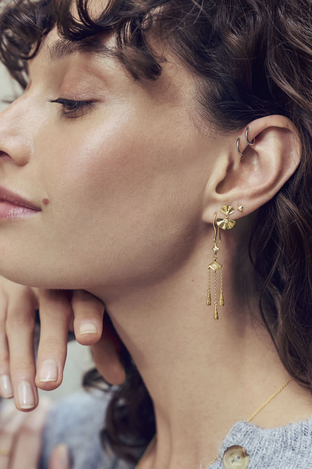 Odile øreringe - forgyldt