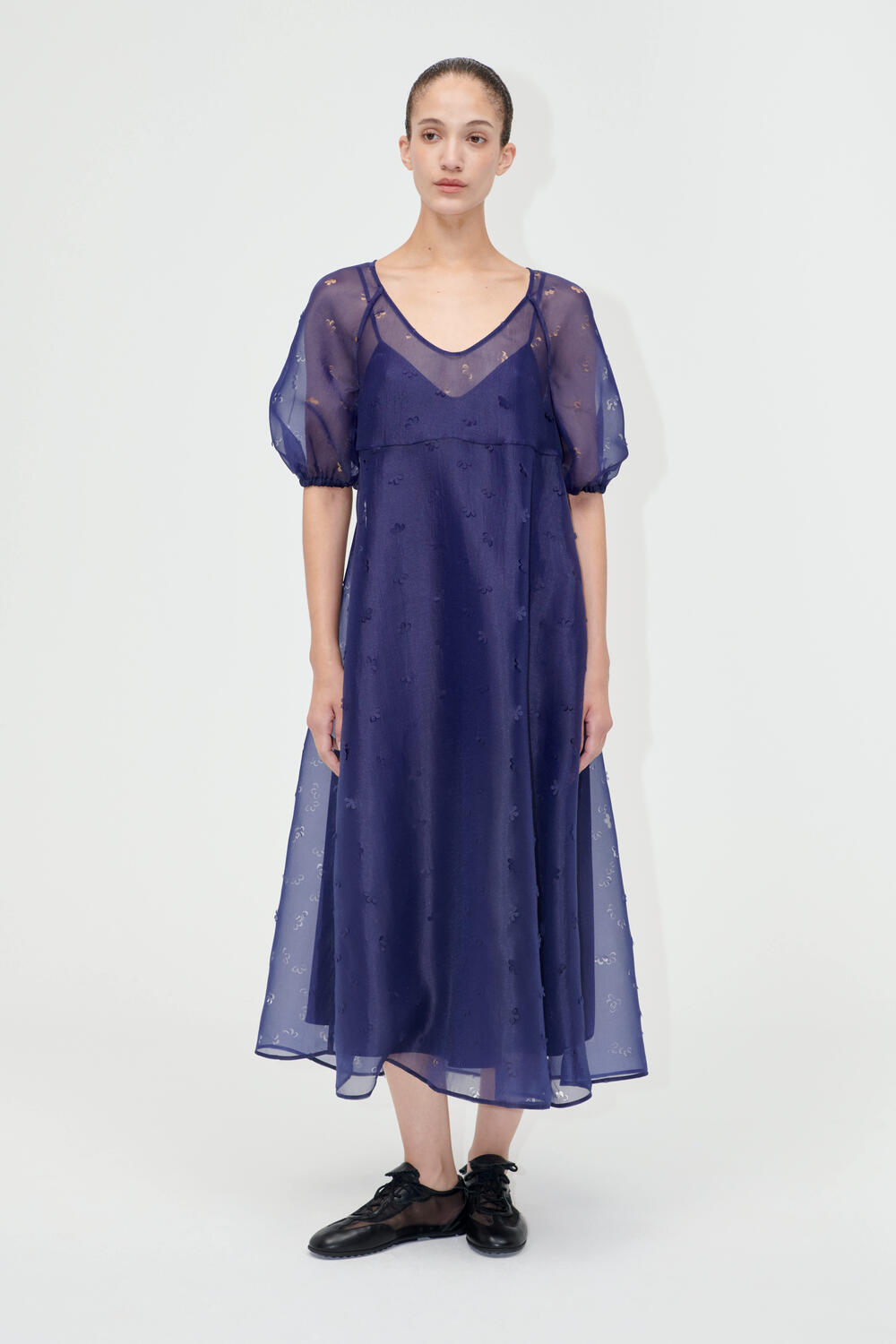 Puff Sleeve kjole - Ditzy Floral