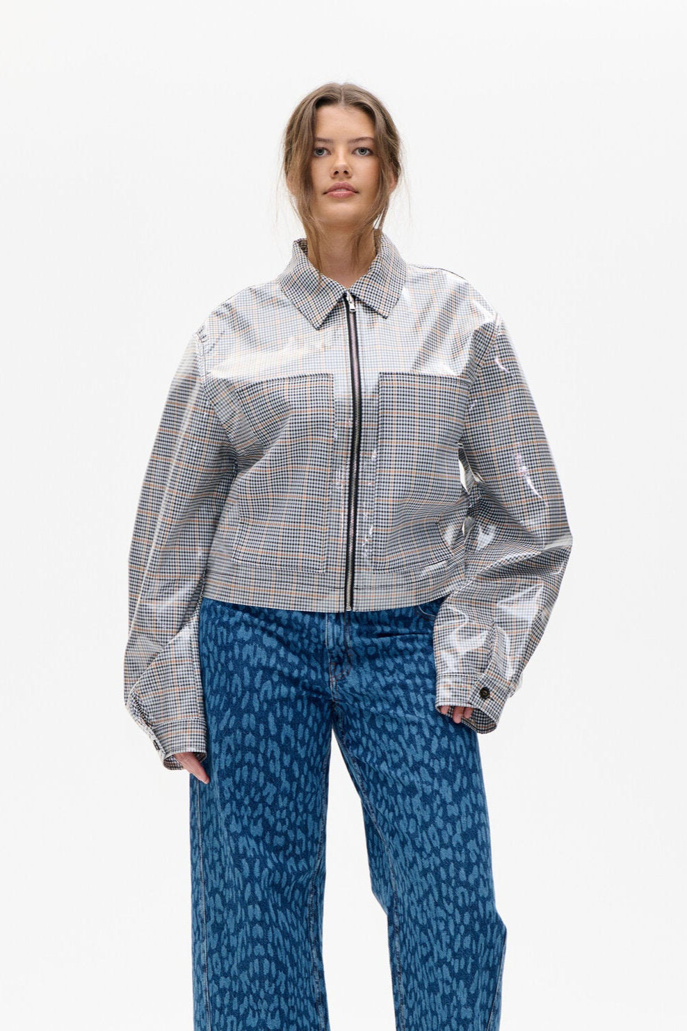 Bathilde jakke - Grey Wallstreet Check