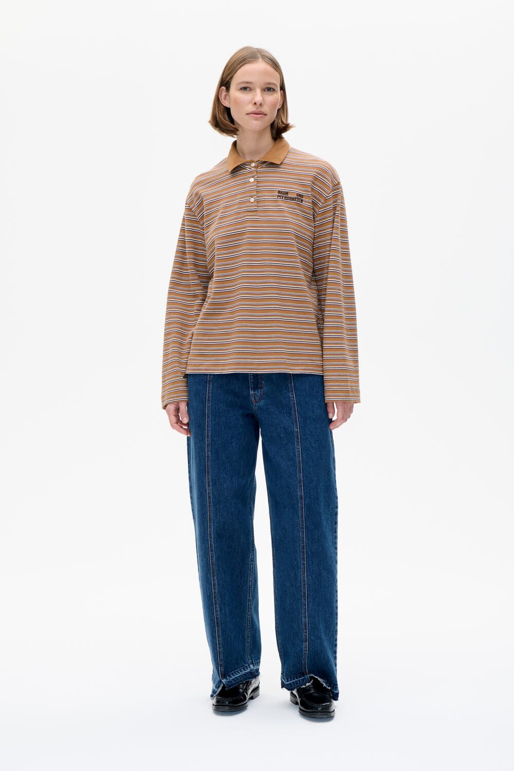 Jeanne polotrøje - Nuthatch Polo Stripe