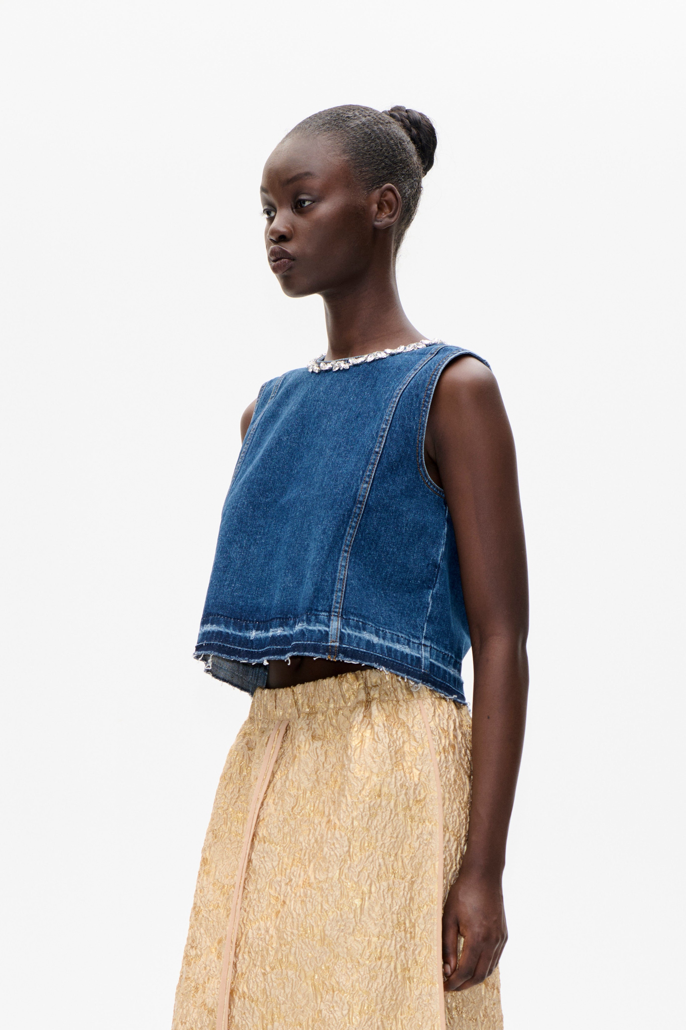 Medine denimtop - Dark Blue Denim