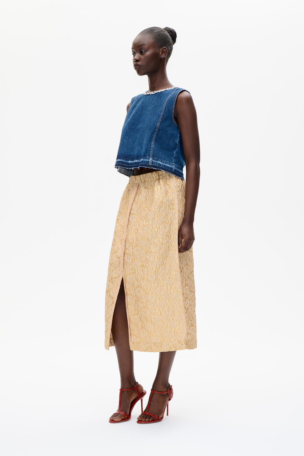 Medine denimtop - Dark Blue Denim