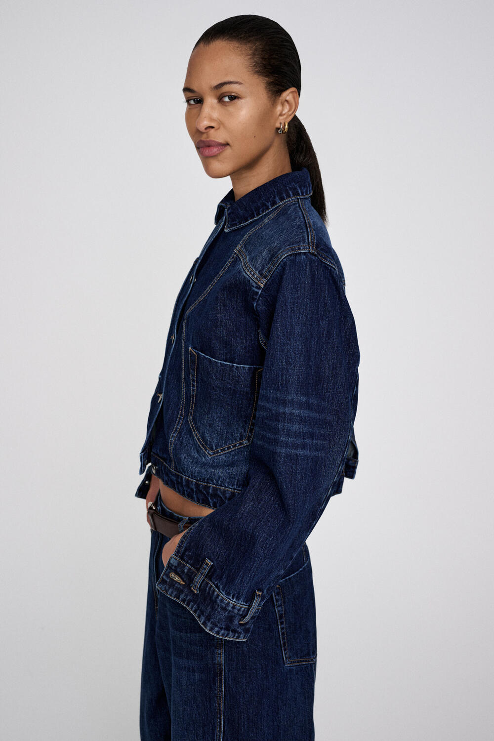 Janny denimjakke - Dark Washed Indigo