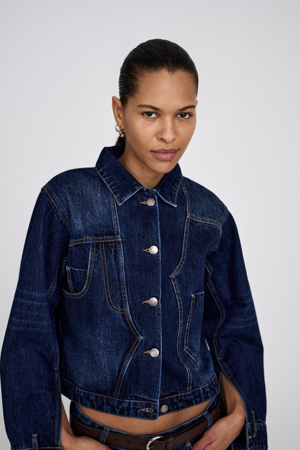 Janny denimjakke - Dark Washed Indigo