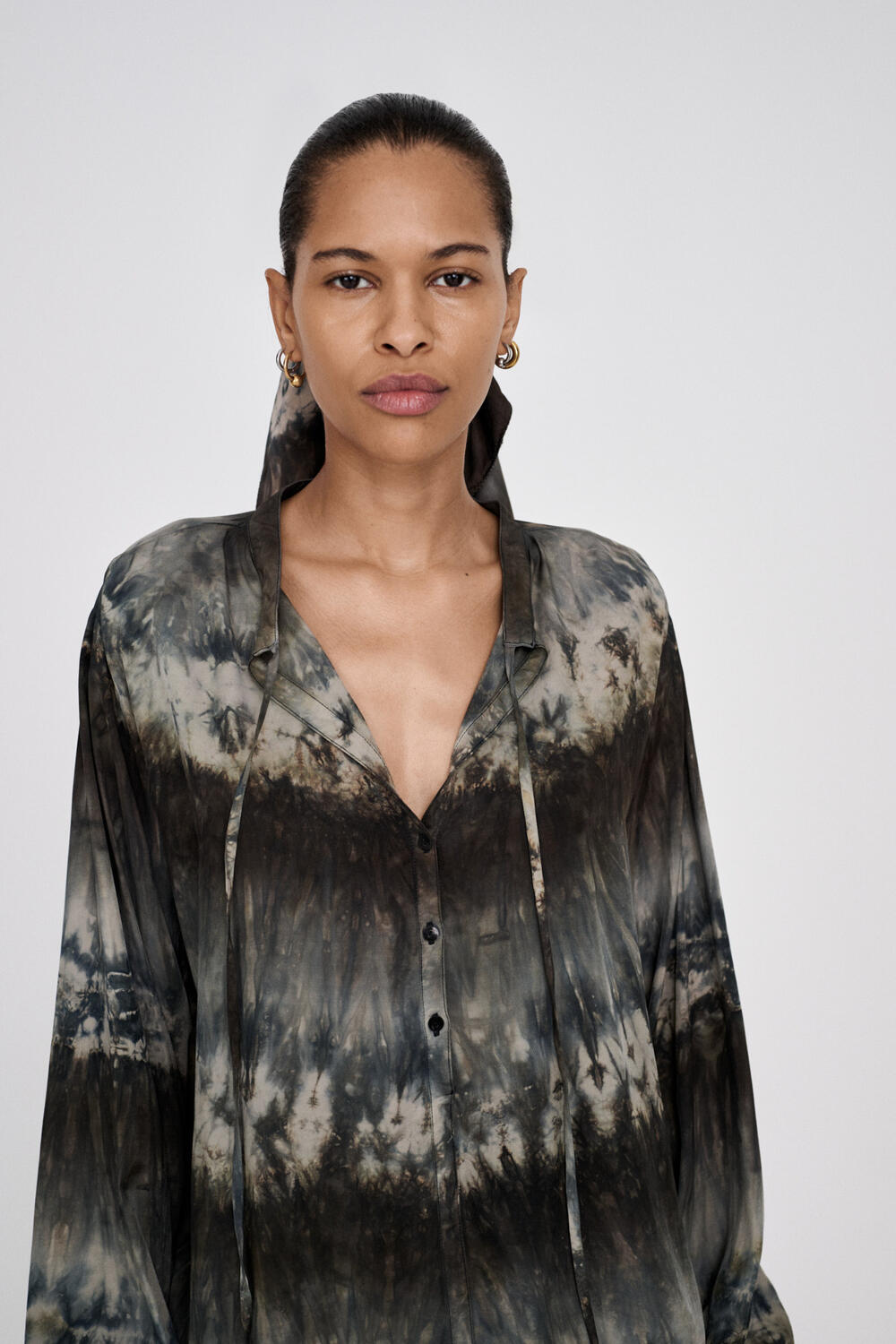 Irela midi kjole - Cement Combo