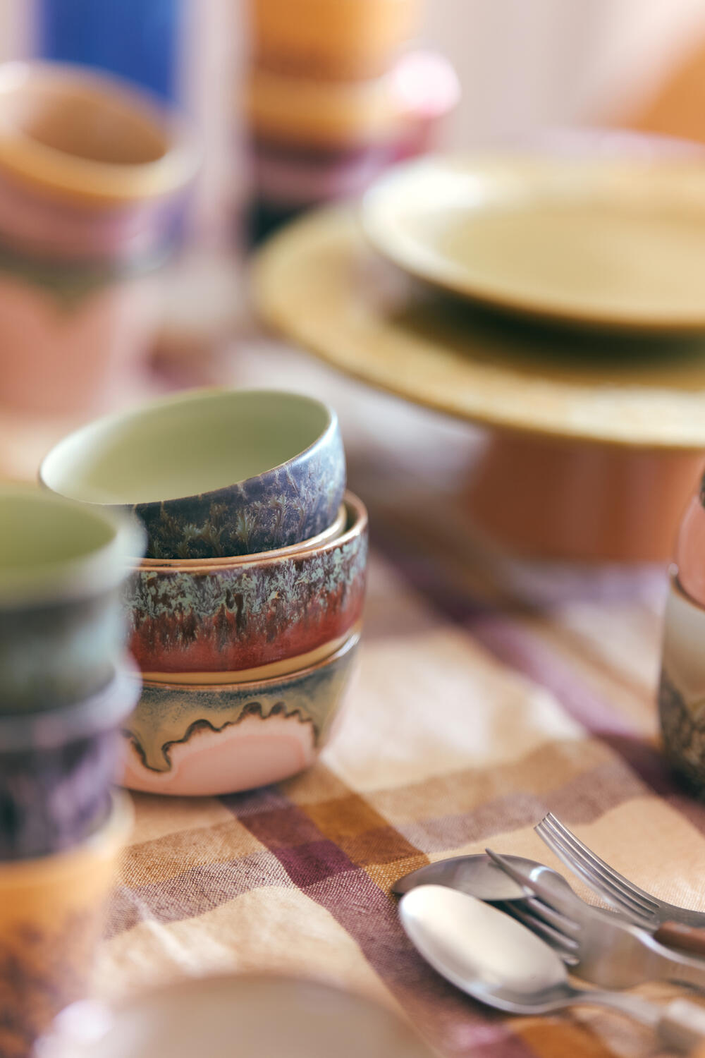 70s Ceramics dessertskål, Harbour - 4 stk