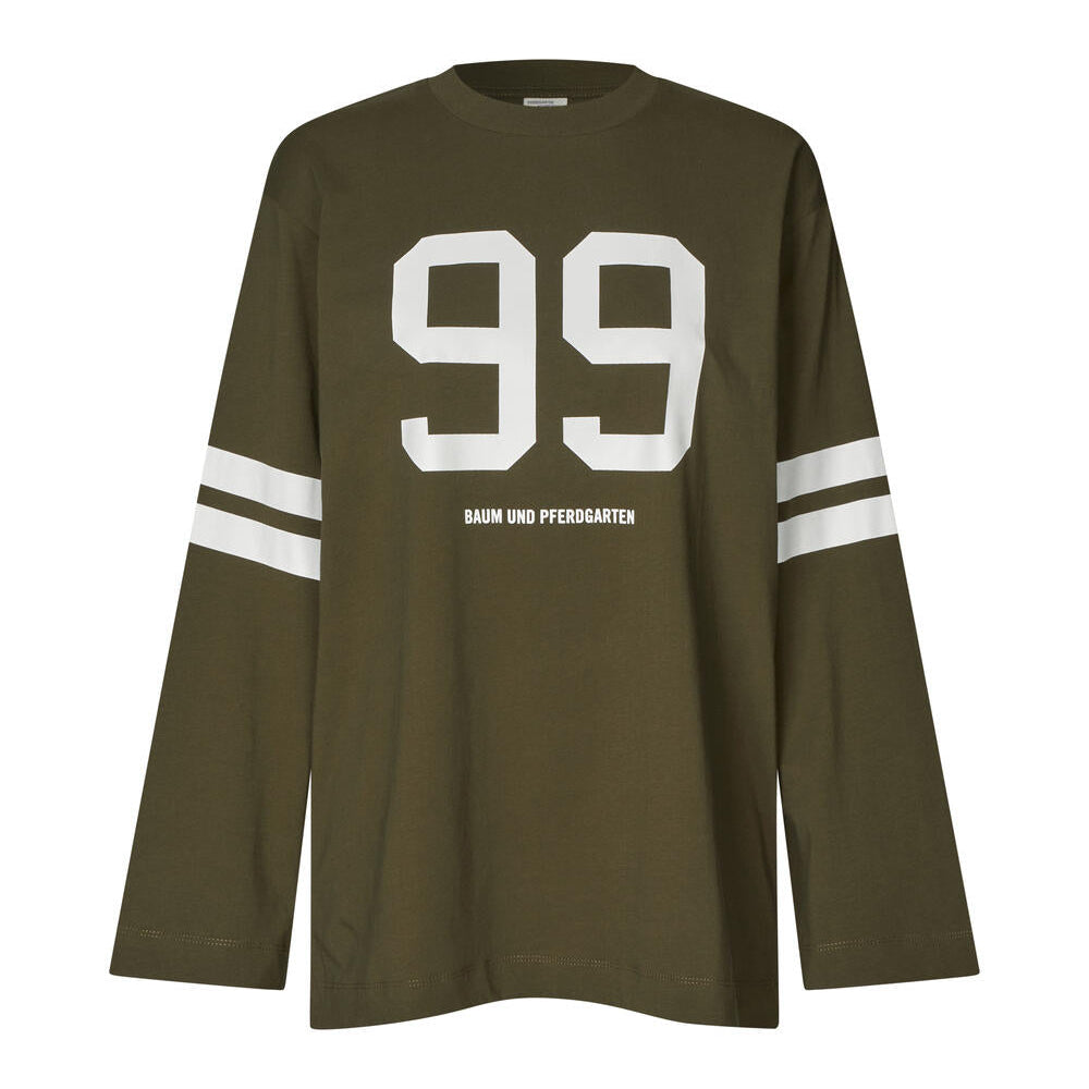 Jeevana langærmet t-shirt - Ivy Green 99