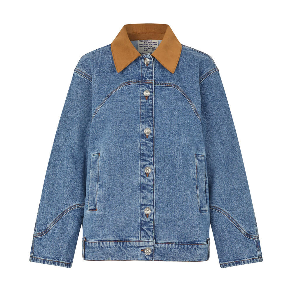 Bayson denimjakke - Denim Suede Mix