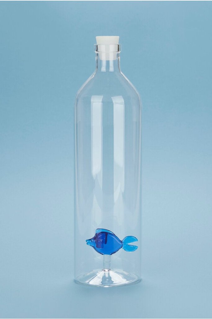 Atlantis Blue Fish glaskaraffel - 1,2 L