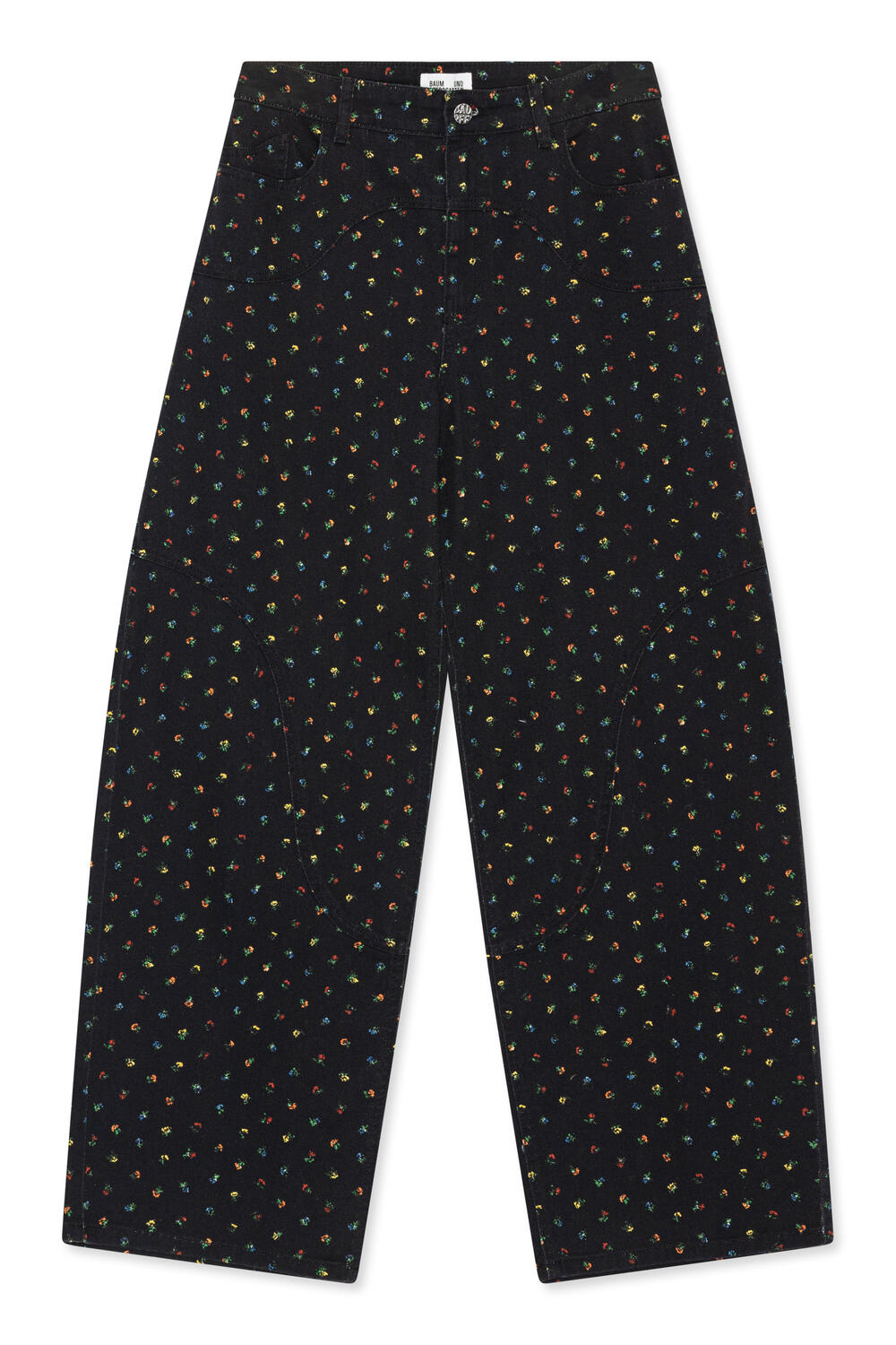 Napolen jeans - Black Petite Flower