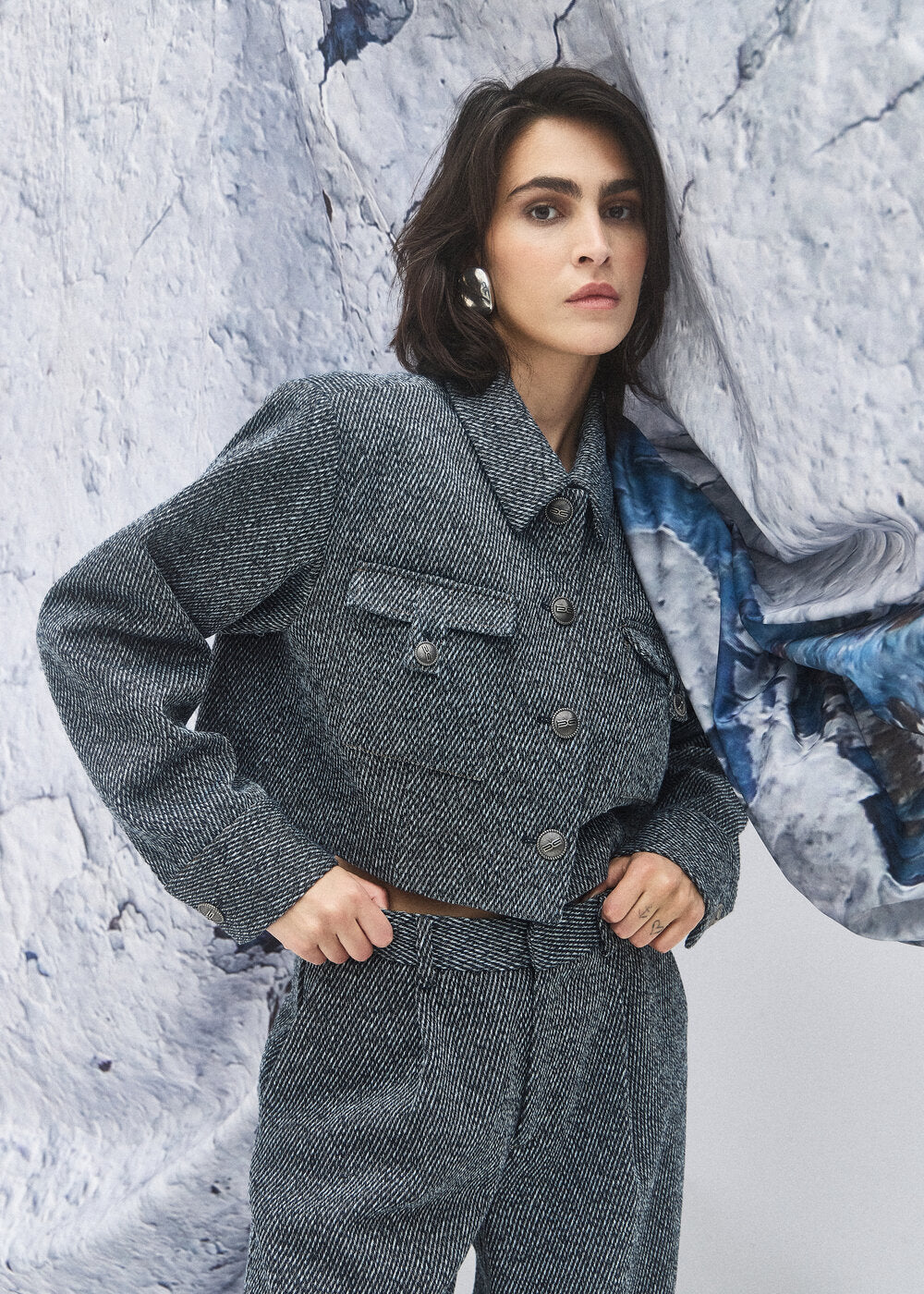 BelmaGZ HW bukser - Blue Twill Structure