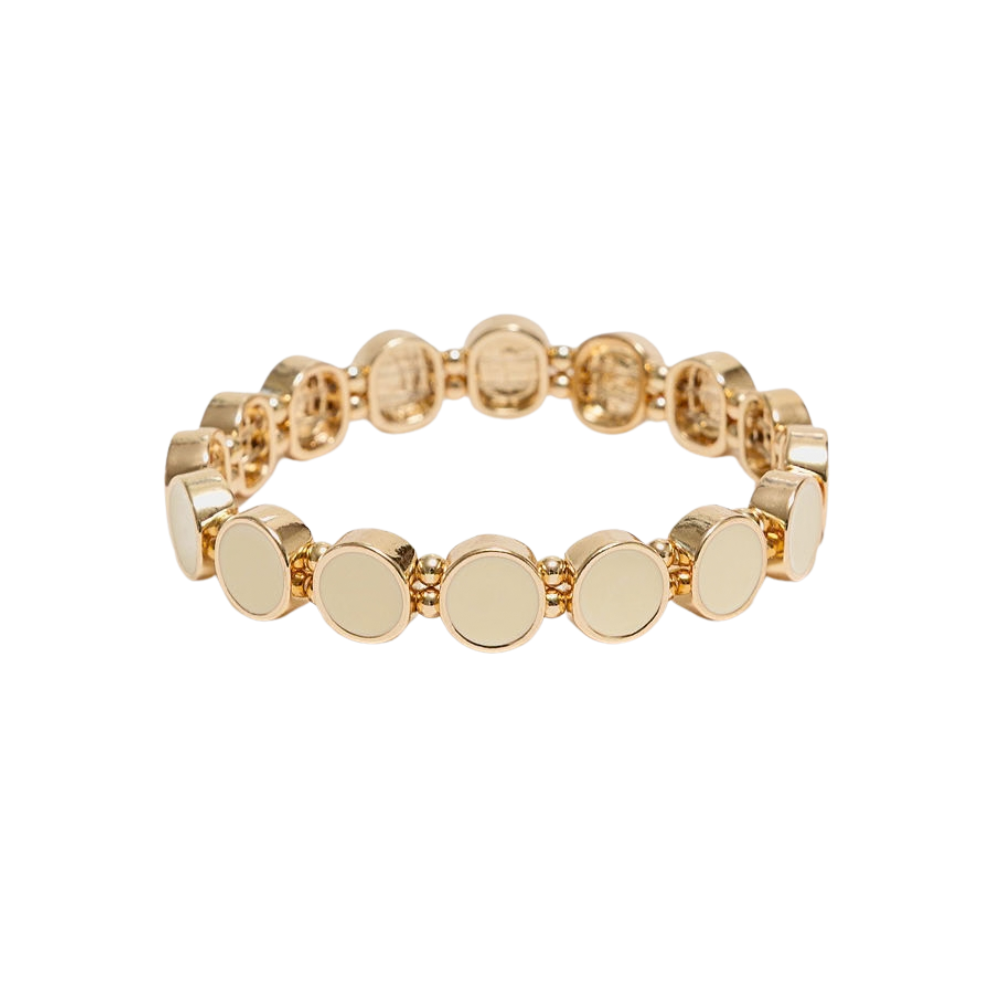 Ava Petite Elastic armbånd - Bone