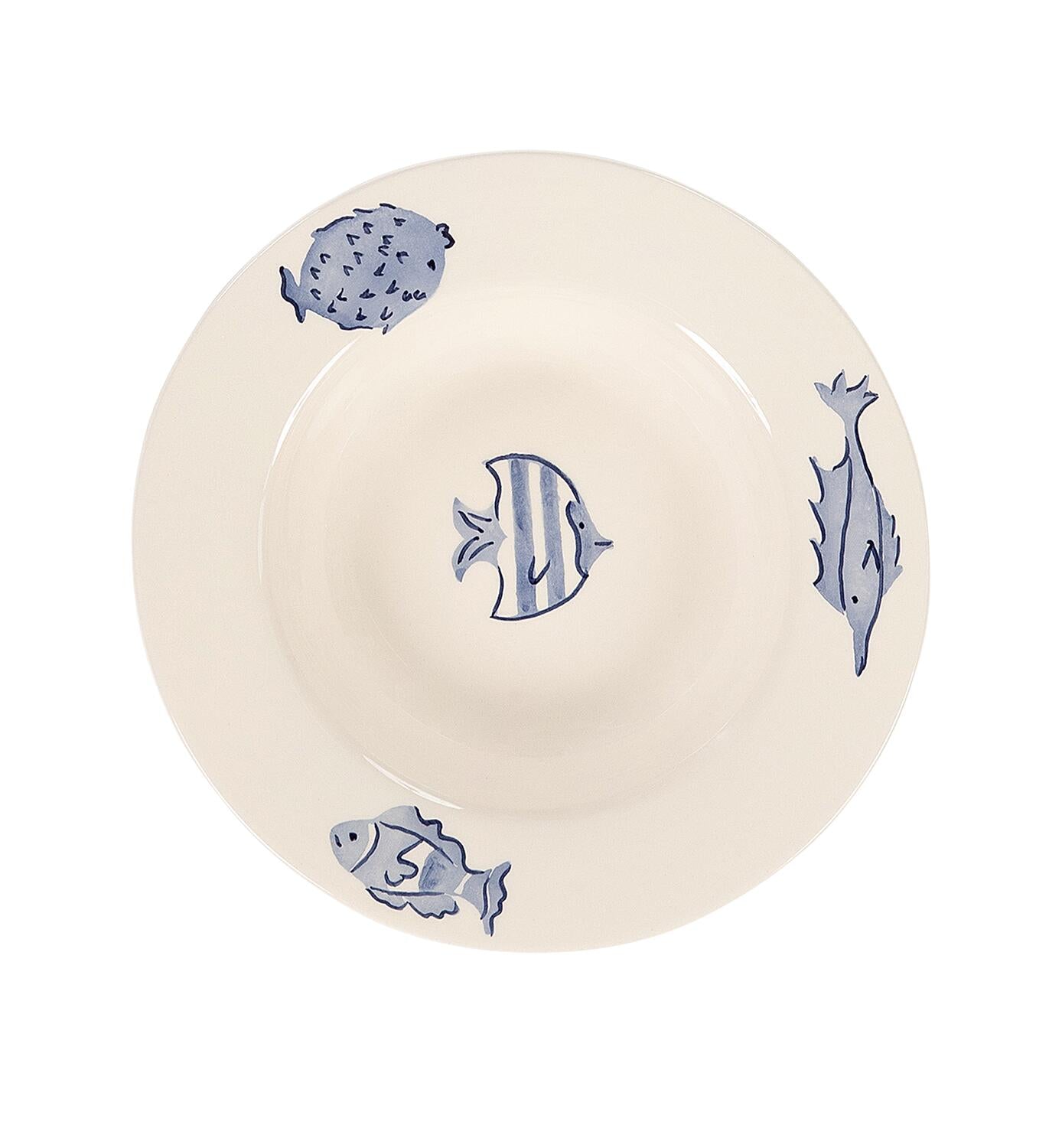 More Fish In The Sea Pasta tallerken - blå