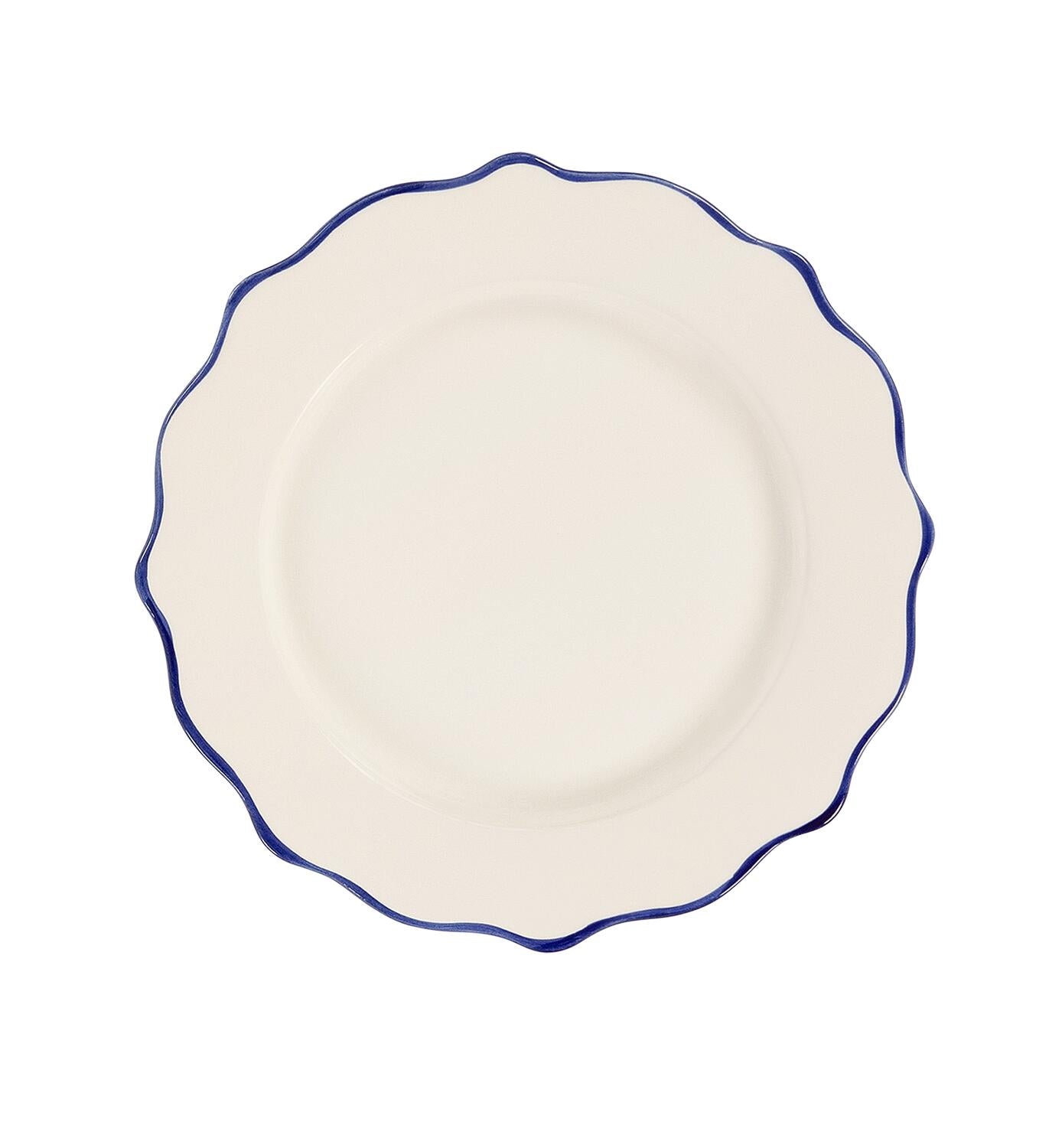 Marine Blue Scalloped middagstallerken - blå