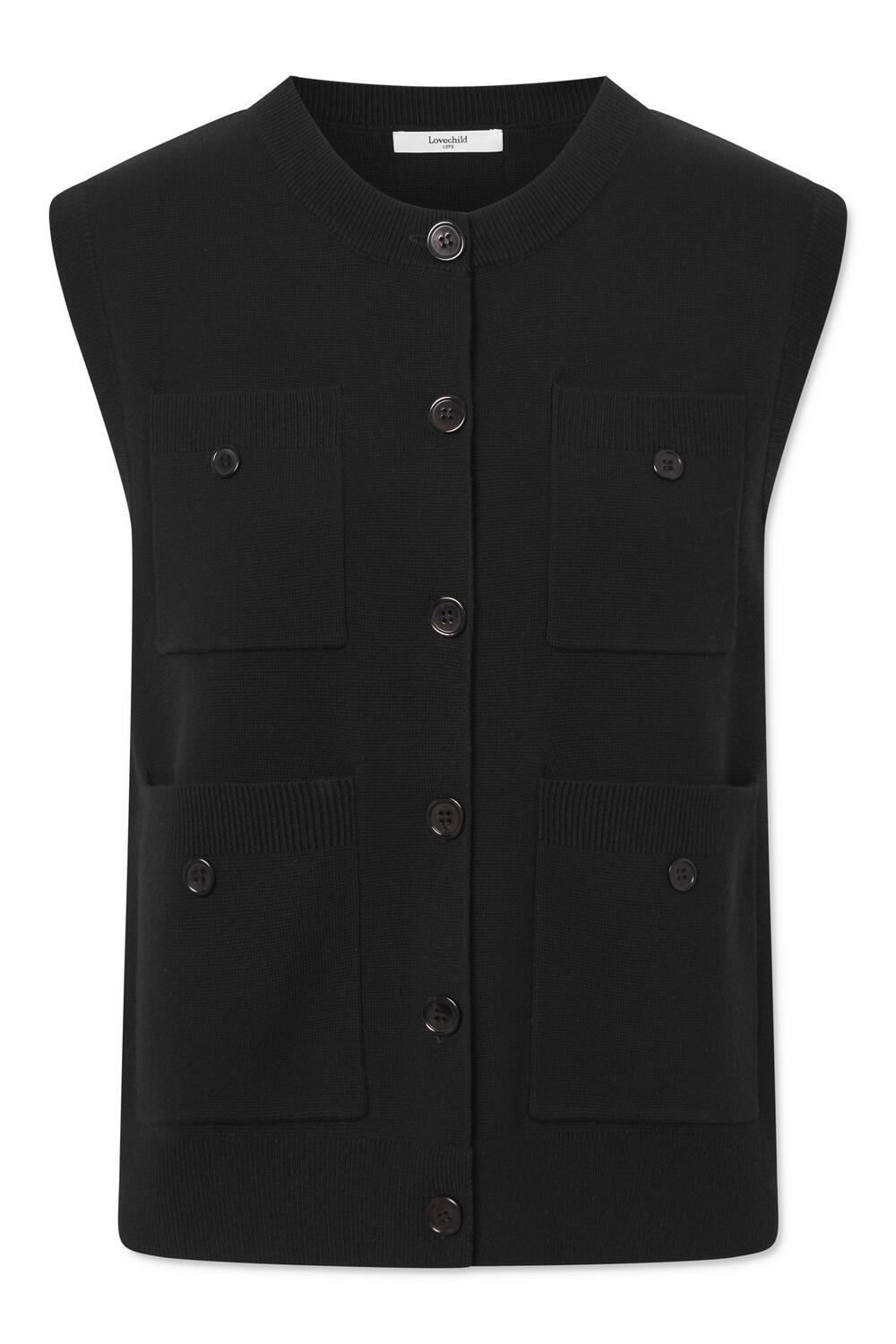 Marilyn strikket vest - sort
