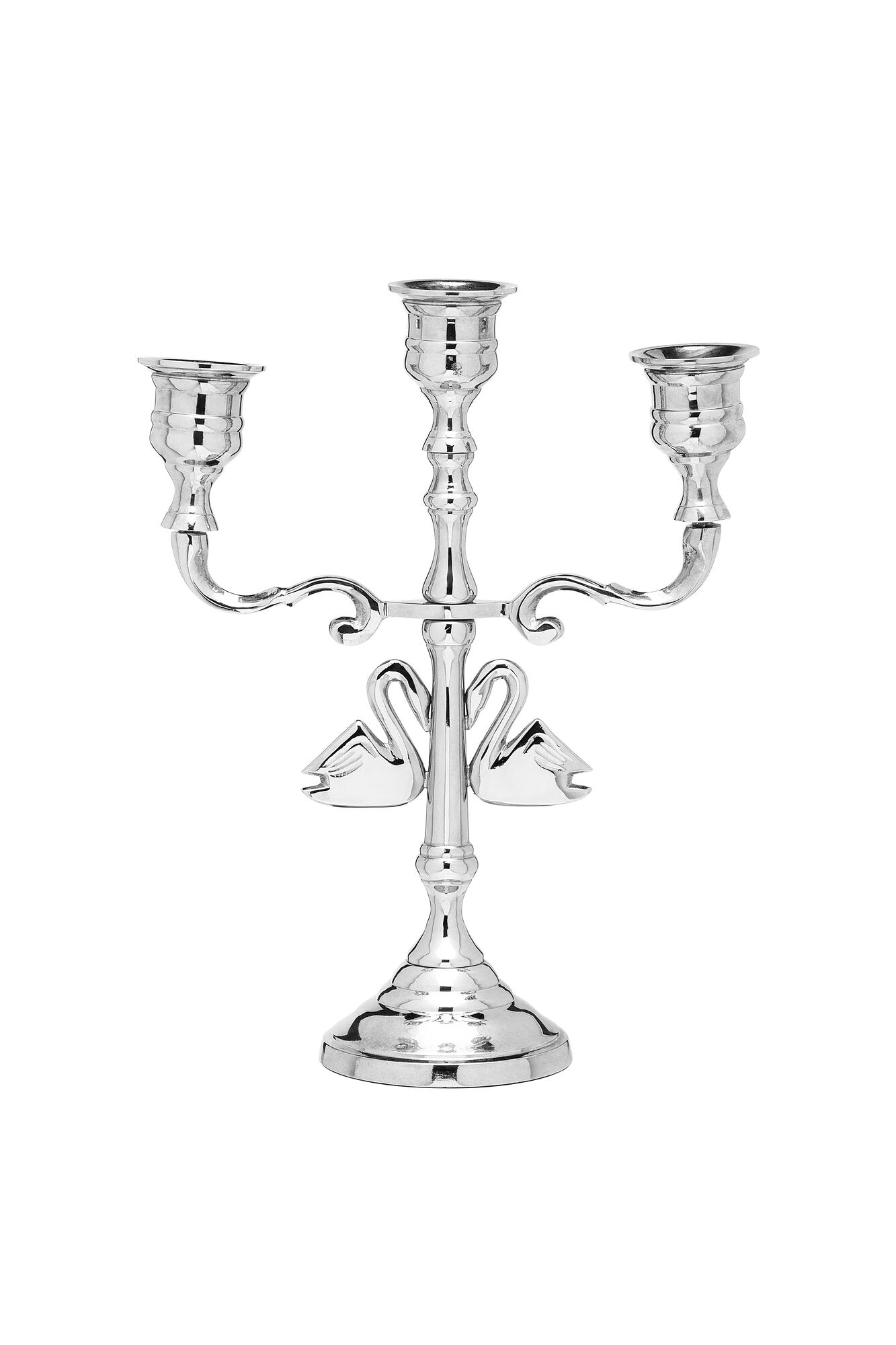 Argent Swans lysestage - sølvfarvet