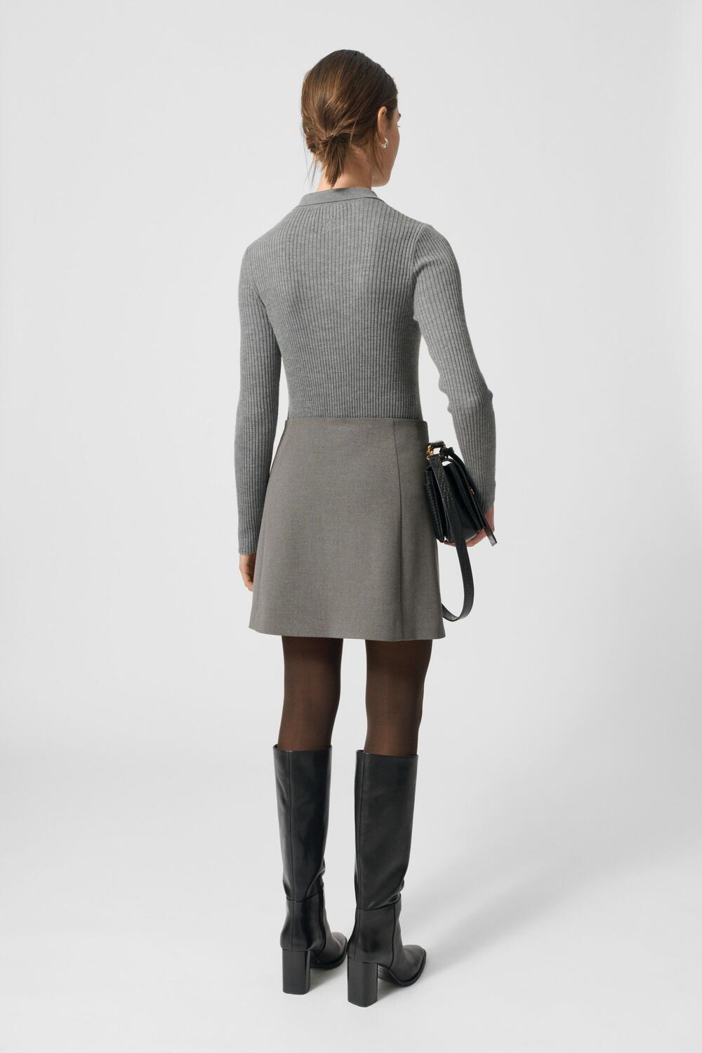 Genna kort nederdel - 057 Dark Grey