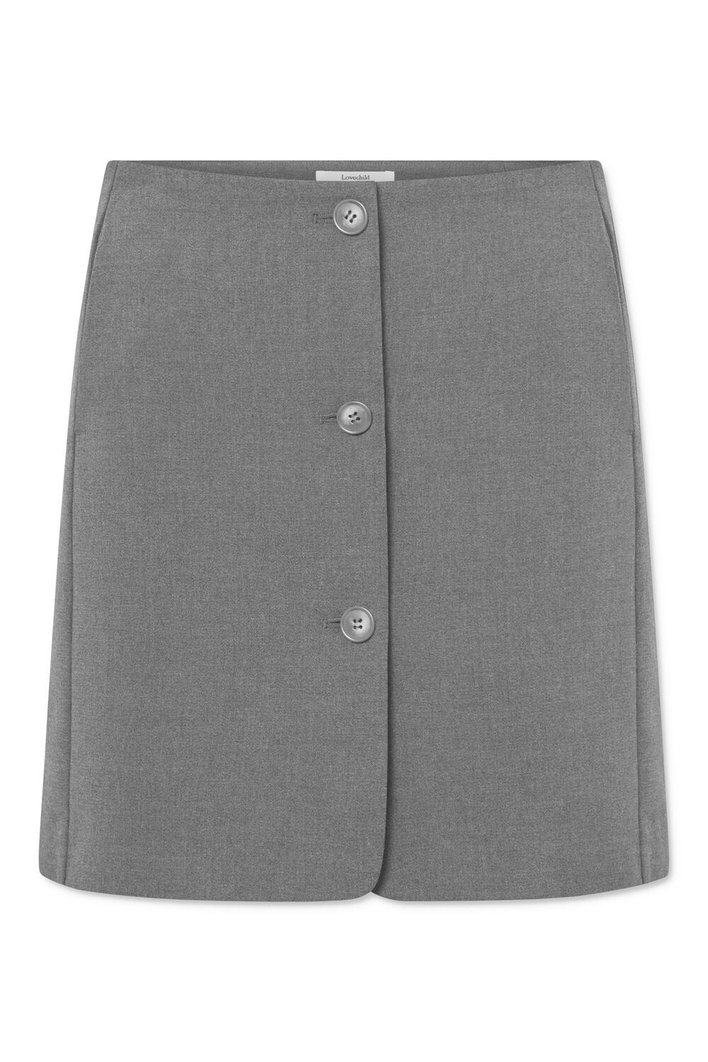 Genna kort nederdel - 057 Dark Grey