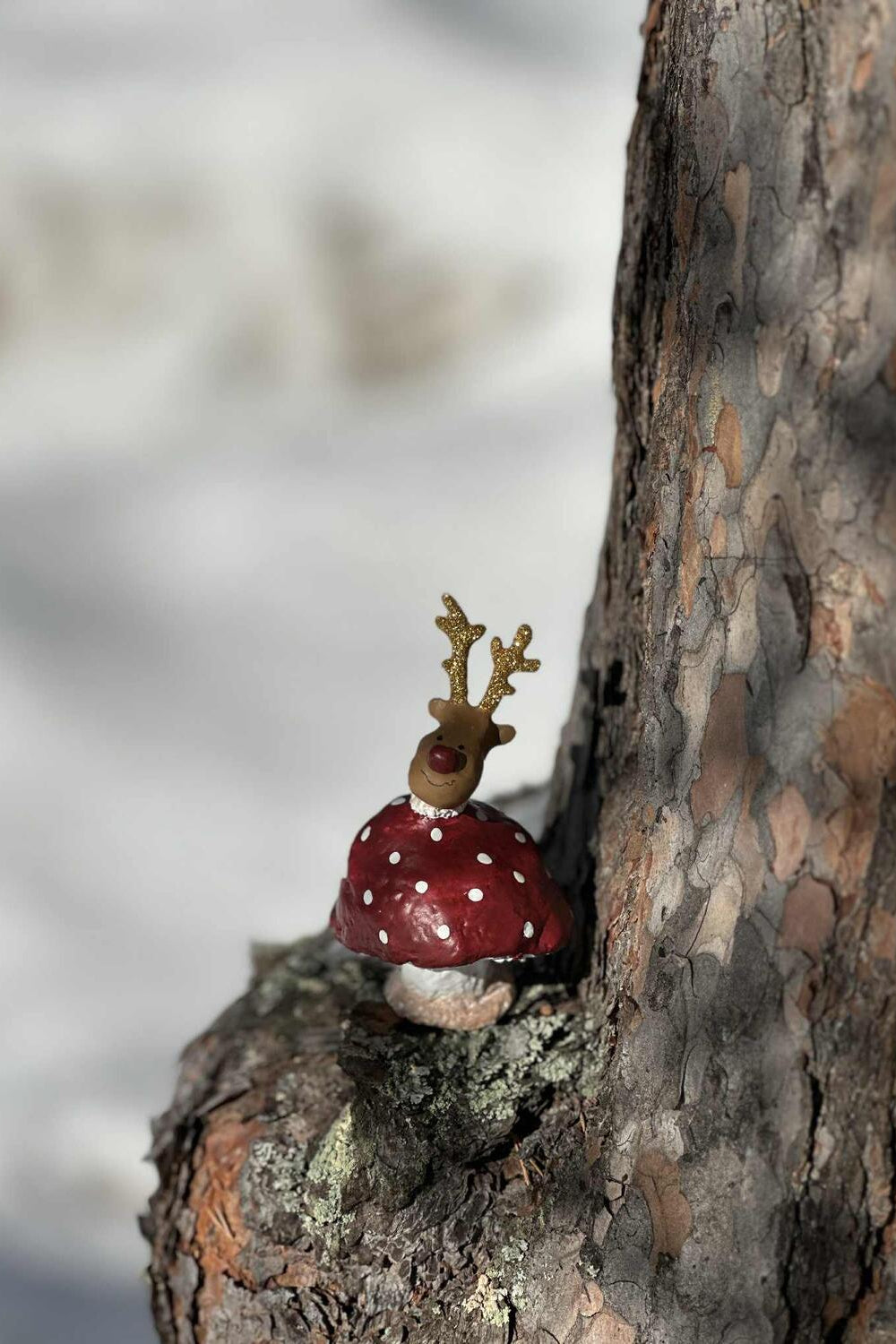 Mushroom Rudolf julefigur - H12 cm.