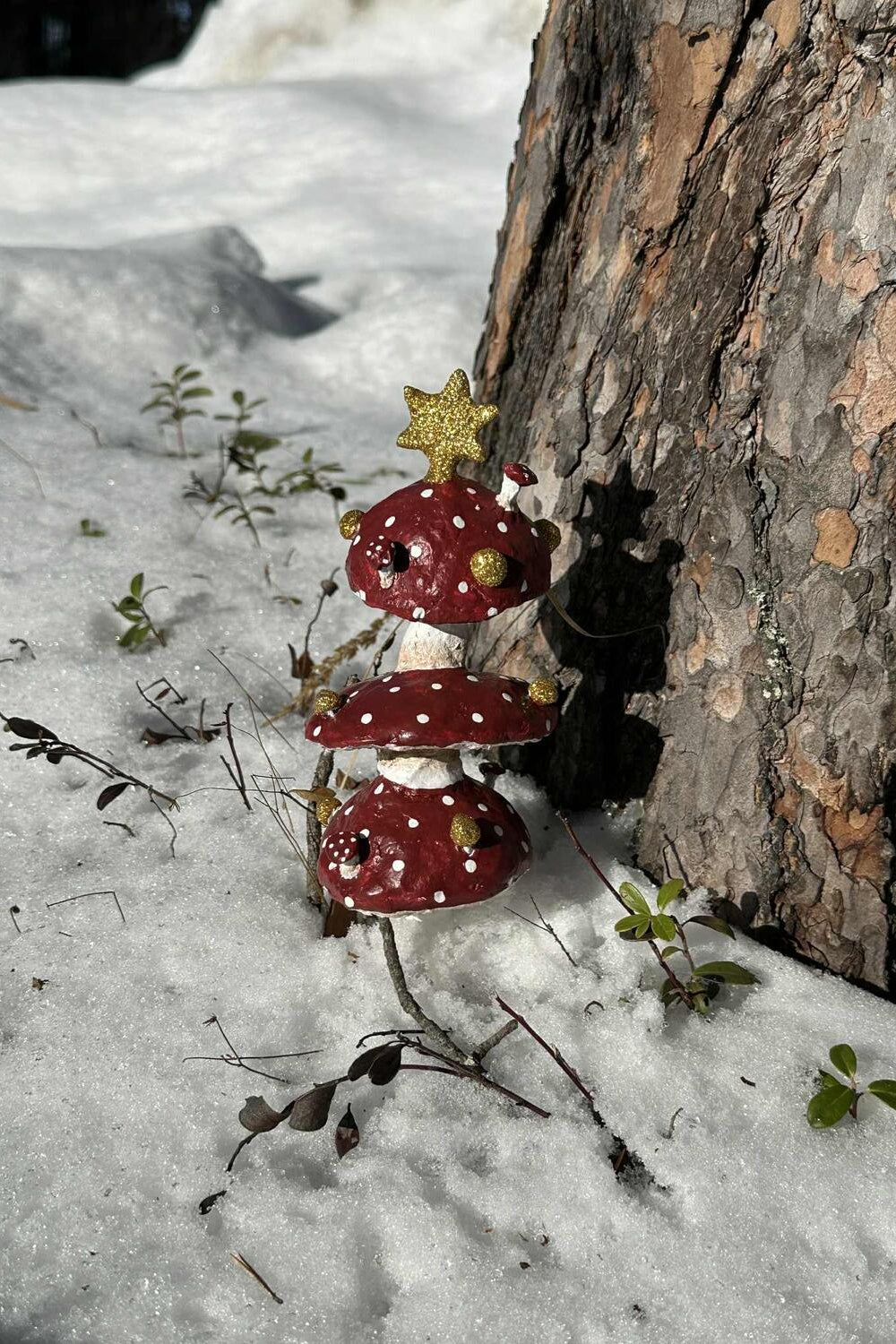 Mushroom træ julefigur