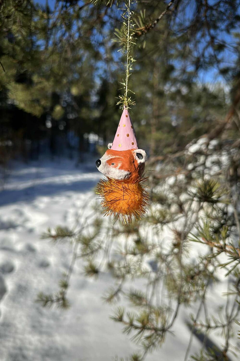 Mikkel Ræv juleophæng - H8 cm.