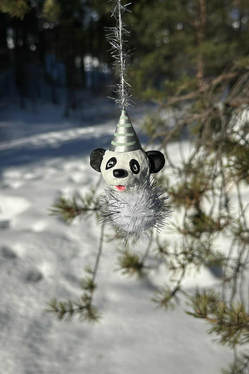 Benny panda juleophæng - H8 cm.