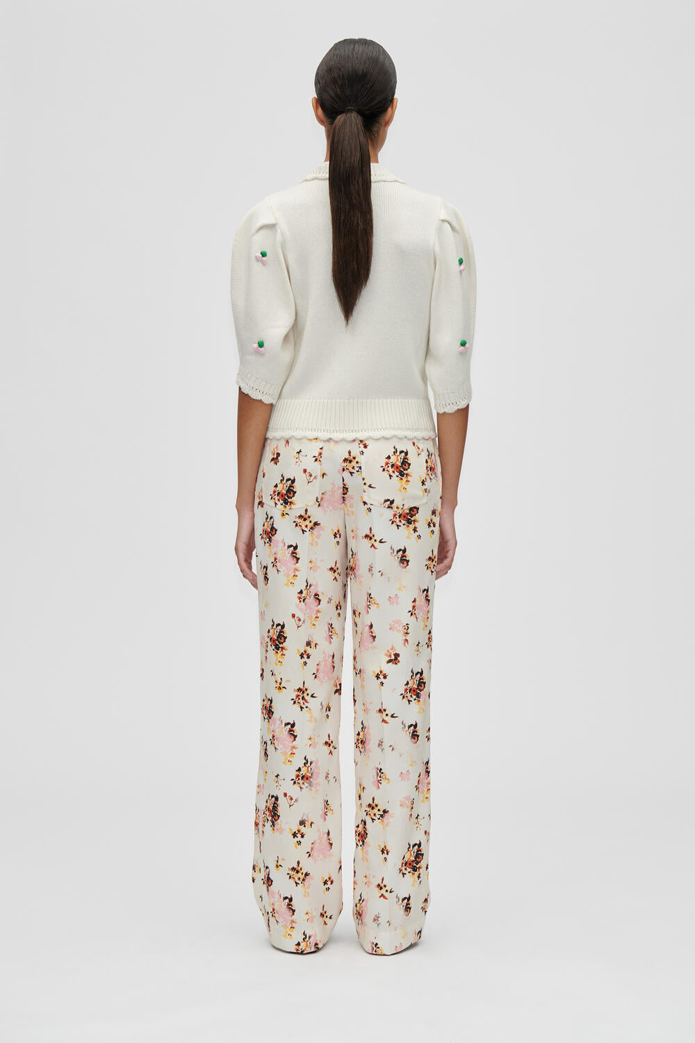 Bubble Knit Polo cardigan - Vanilla