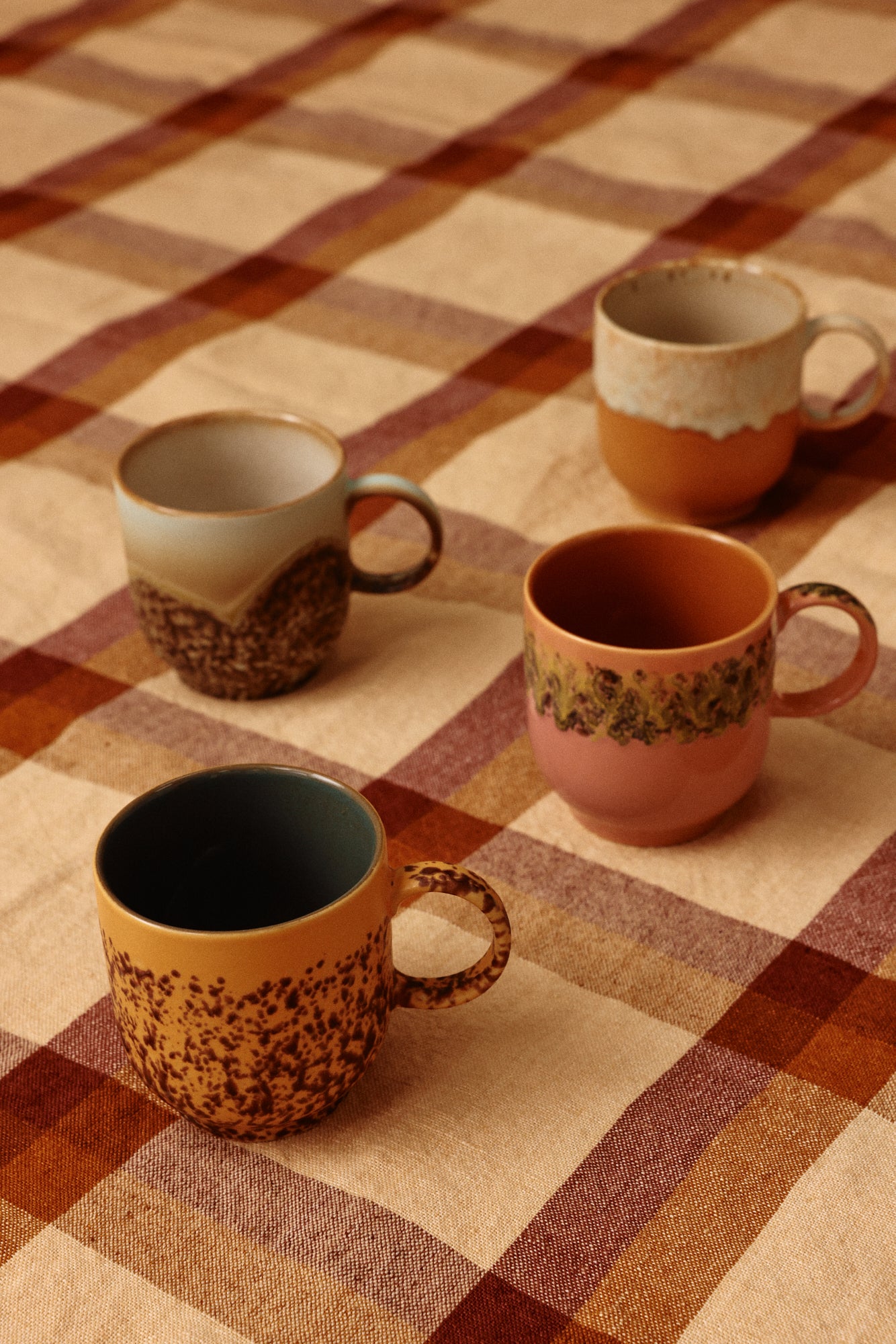 70s Ceramics cafékopper, Cape - 4 stk
