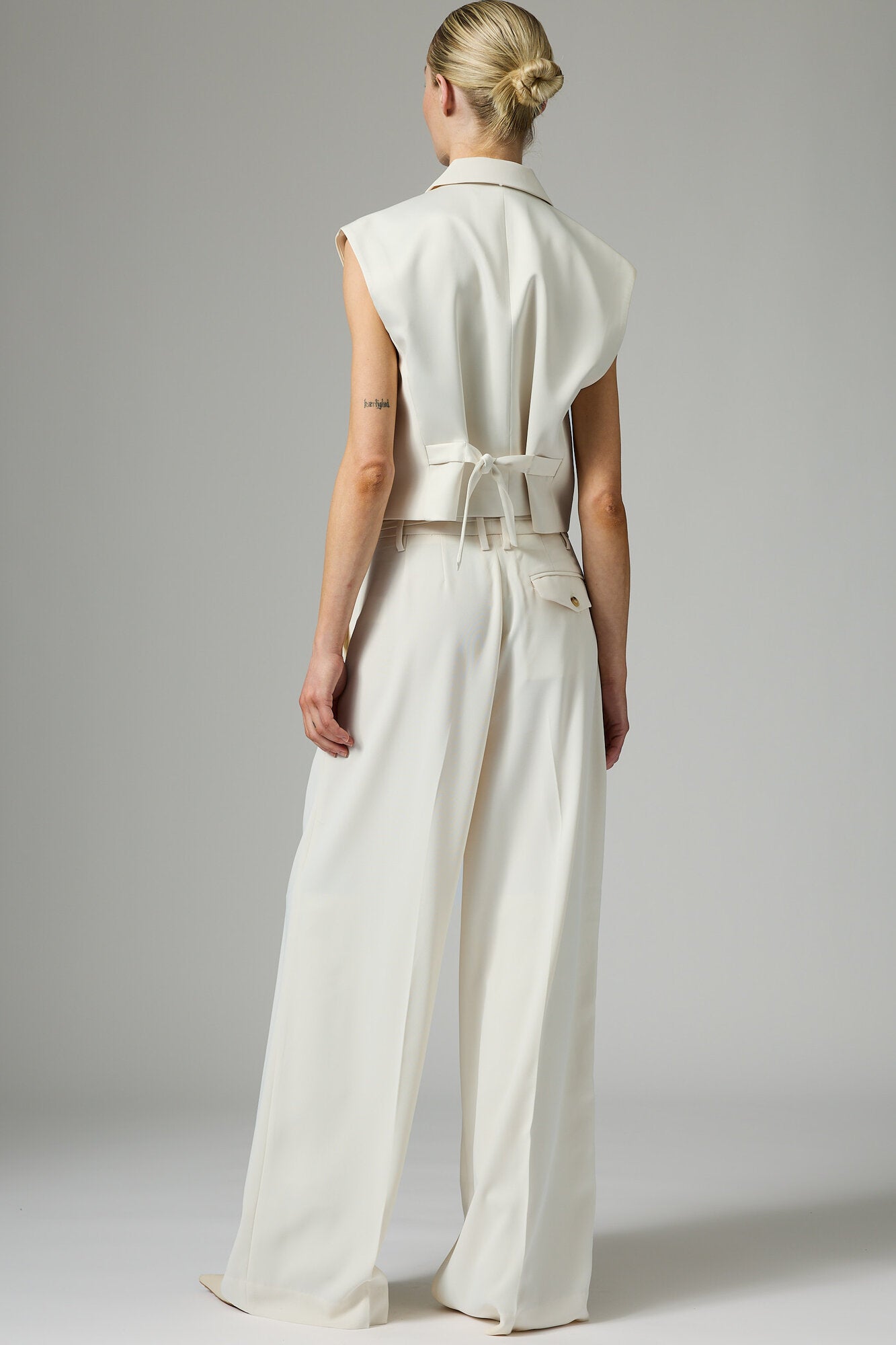 Elina Classic Garbardine bukser - Ivory Shade