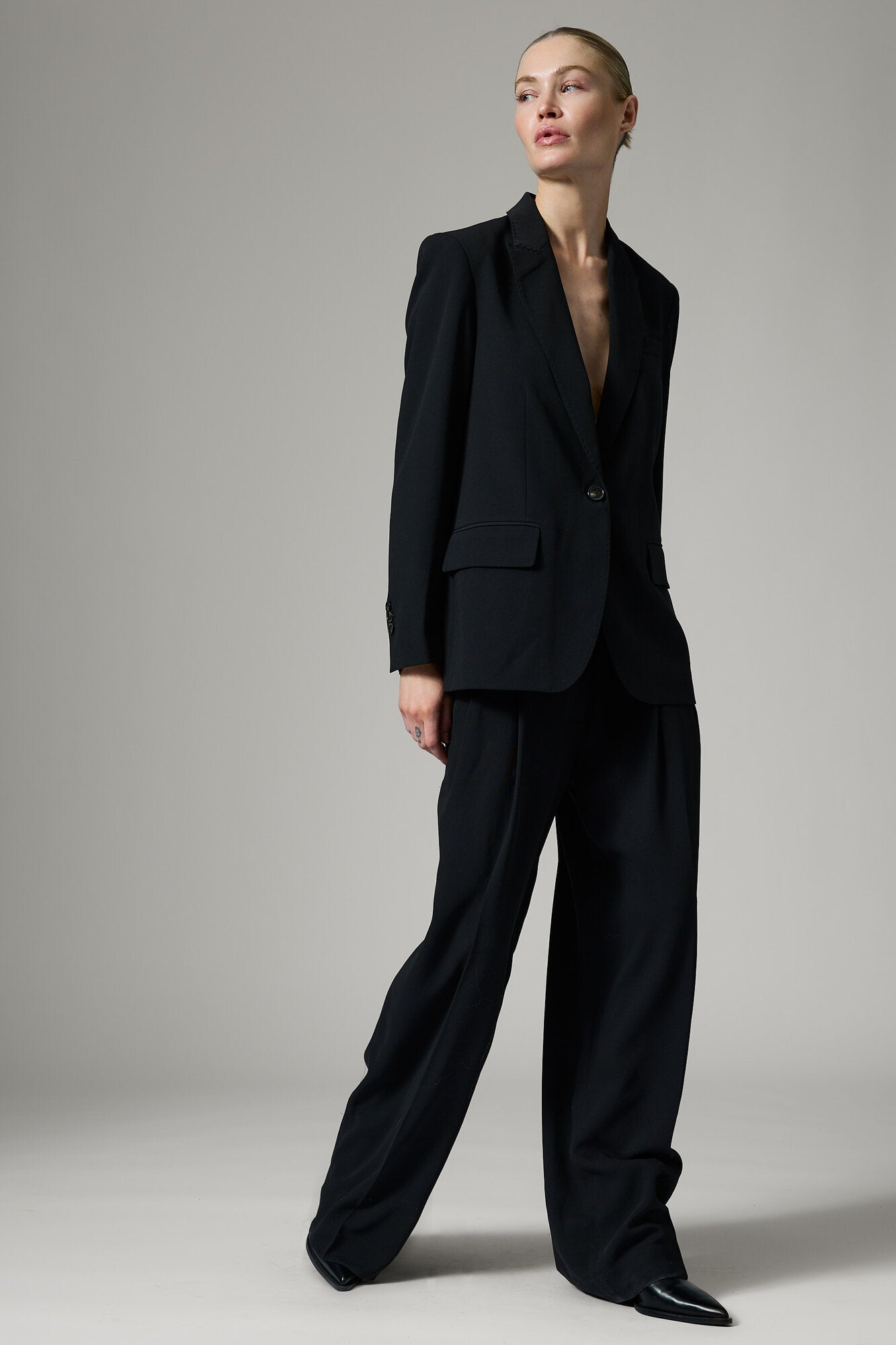Elton Classic Gab blazer - sort