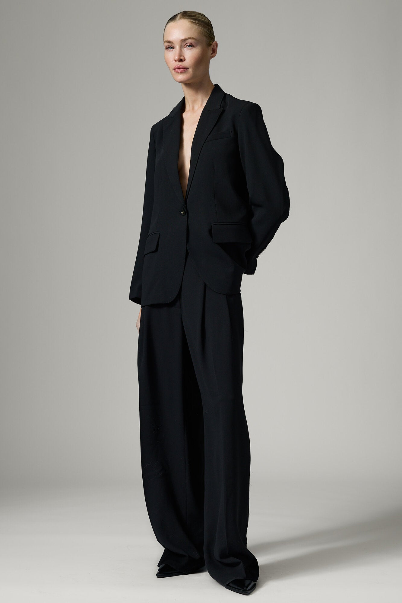 Elton Classic Gab blazer - sort