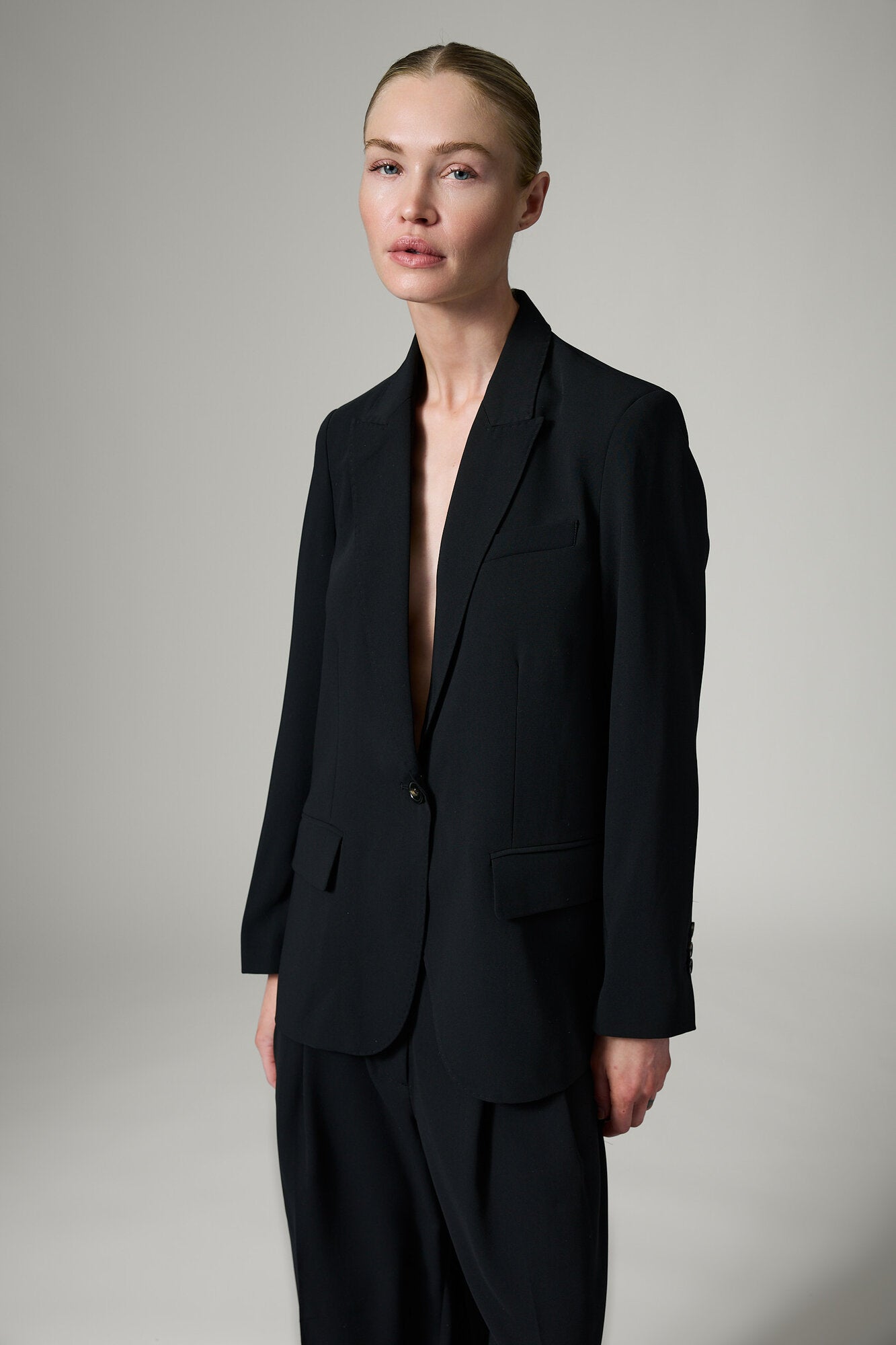 Elton Classic Gab blazer - sort