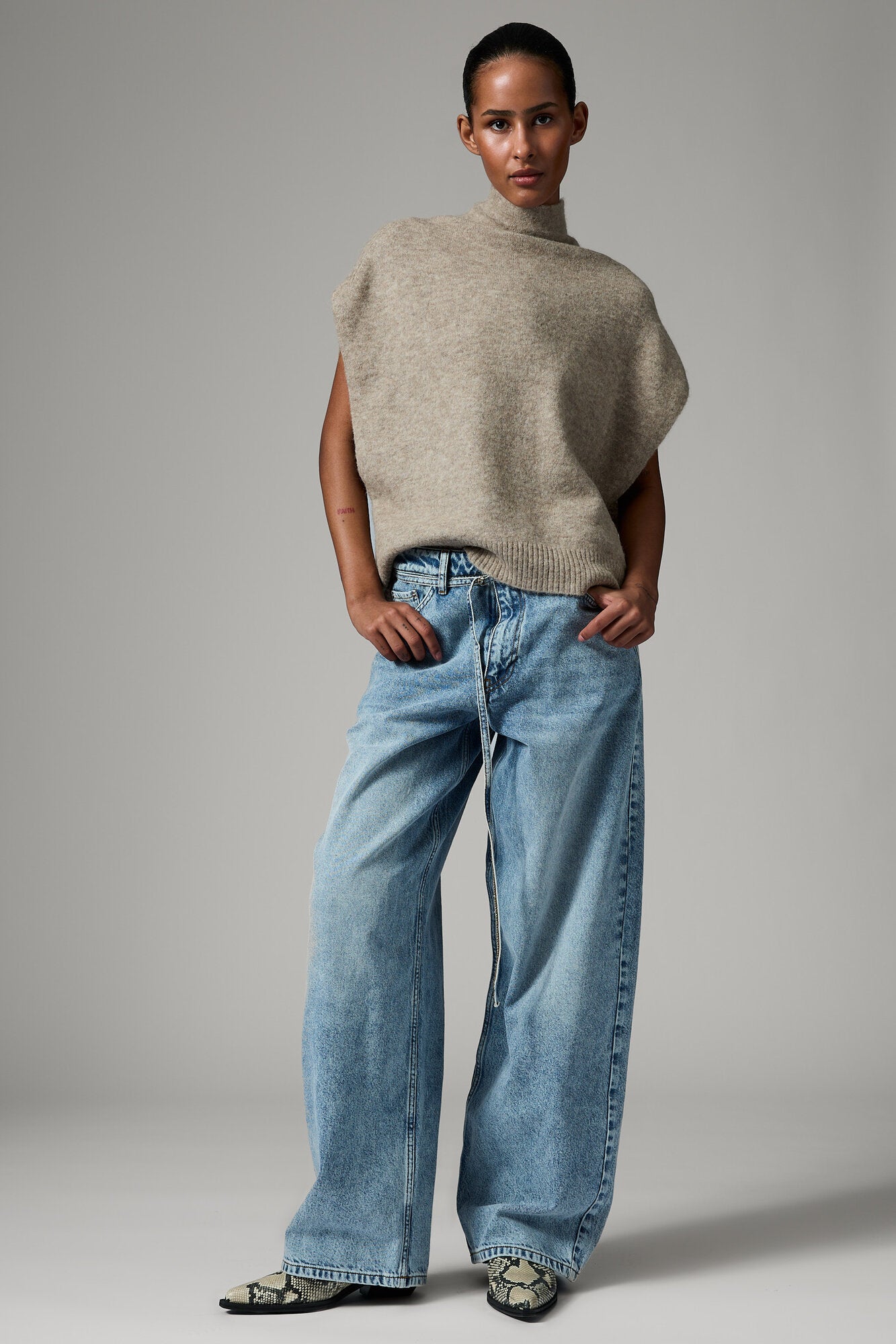Cozy Days Frodie strikvest - Beige Melange