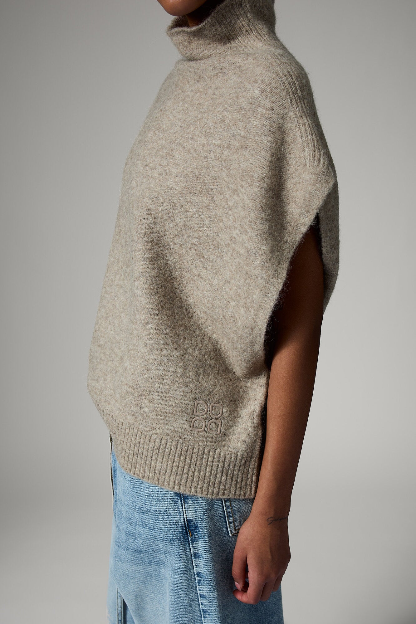 Cozy Days Frodie strikvest - Beige Melange