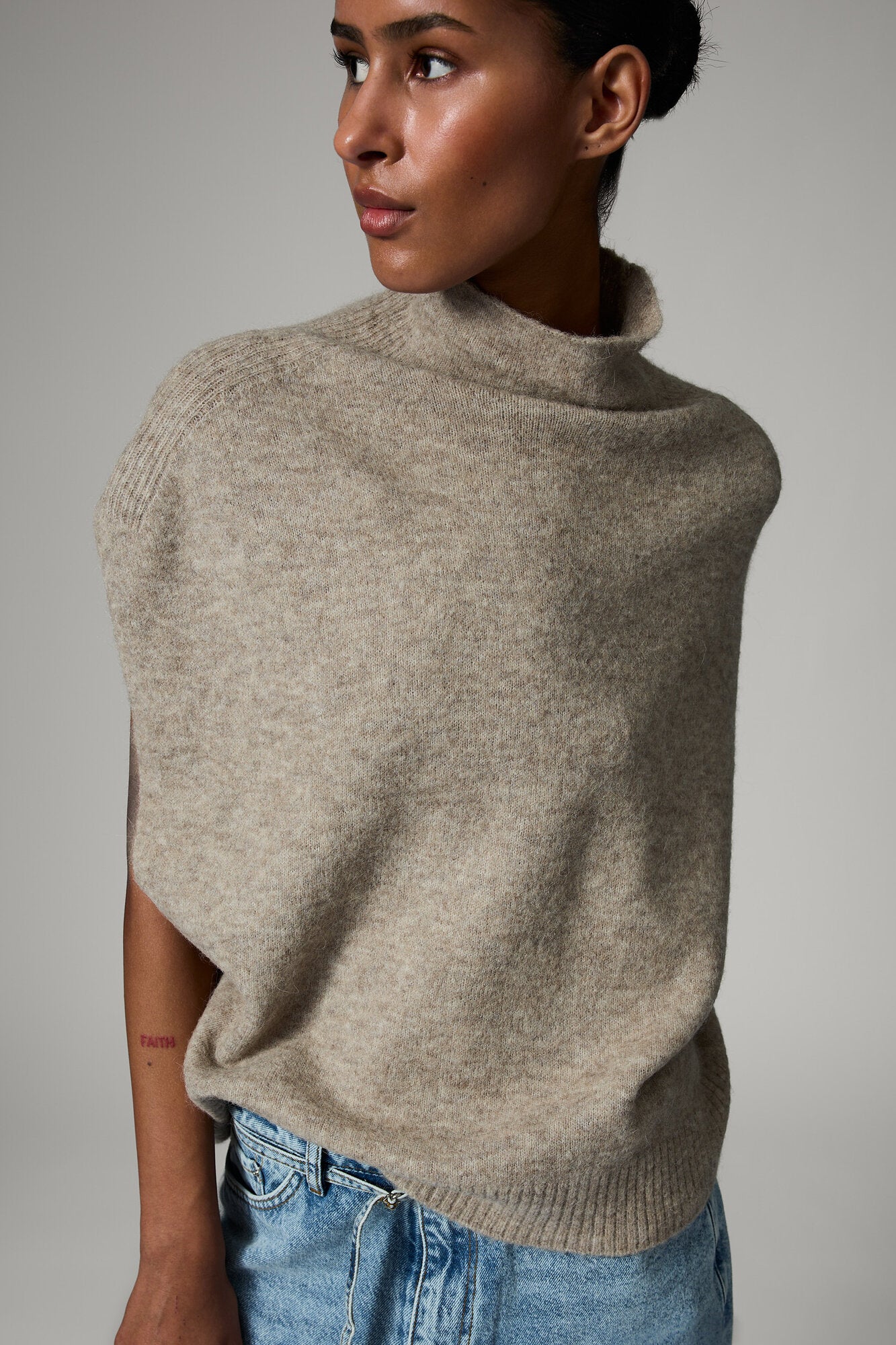 Cozy Days Frodie strikvest - Beige Melange