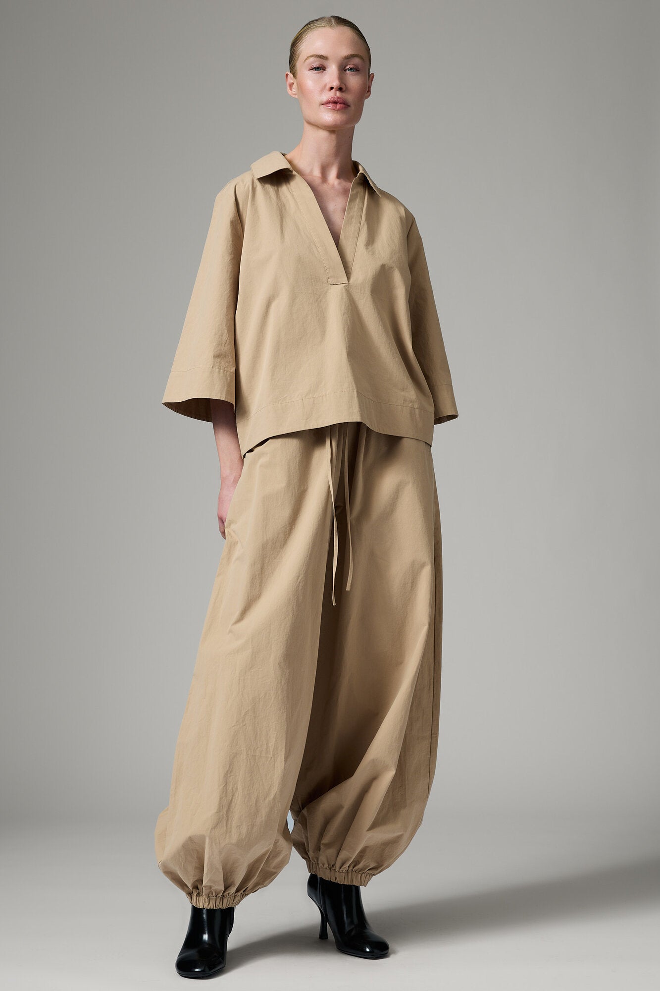 Tima Cottaline ballonbukser - Taupe
