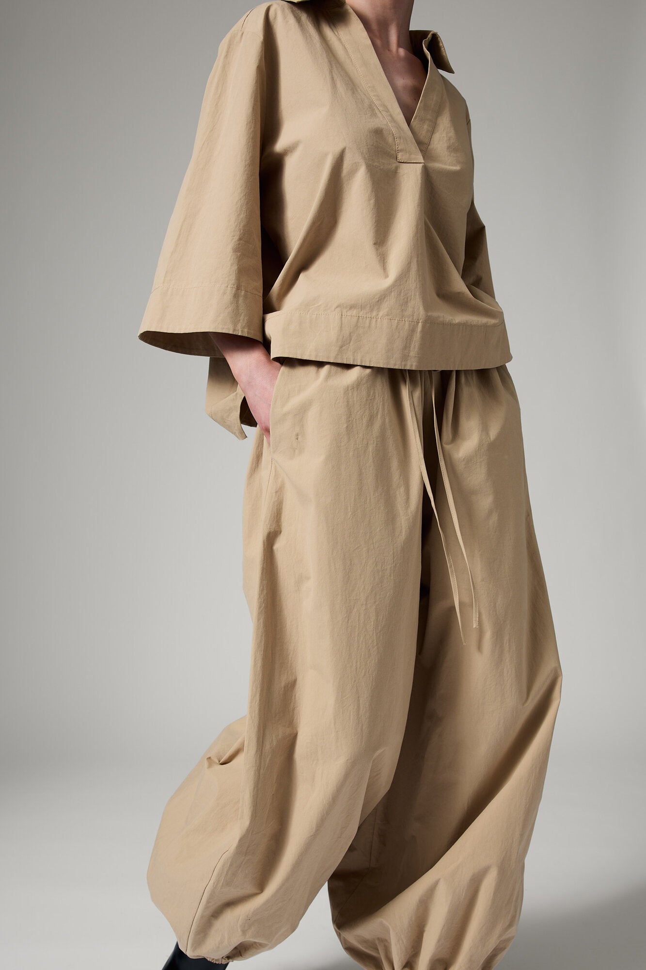 Tima Cottaline ballonbukser - Taupe