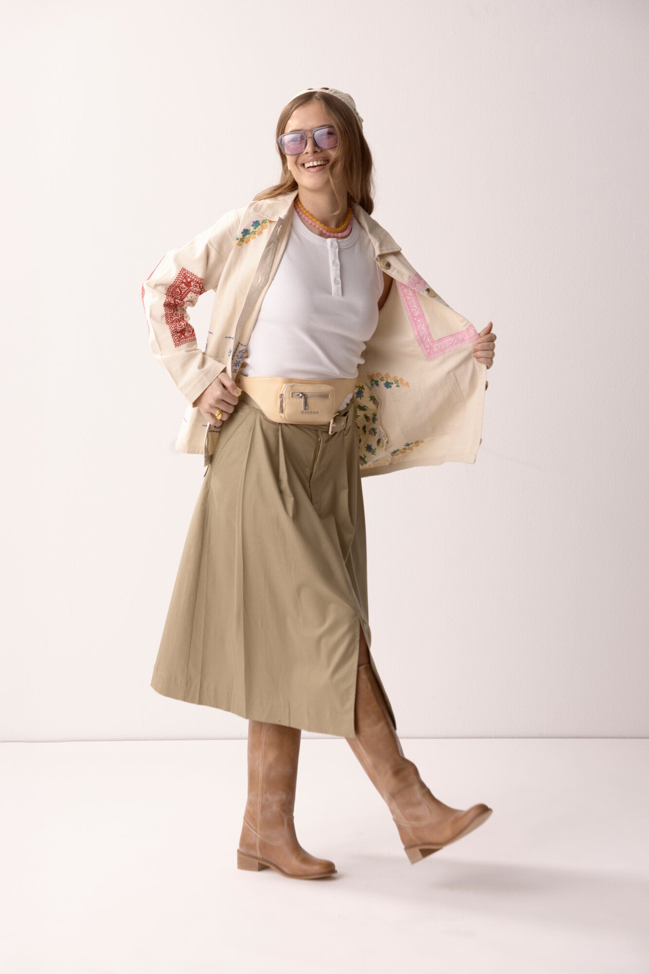 Ann Gaucho læderstøvler - Dark Tan
