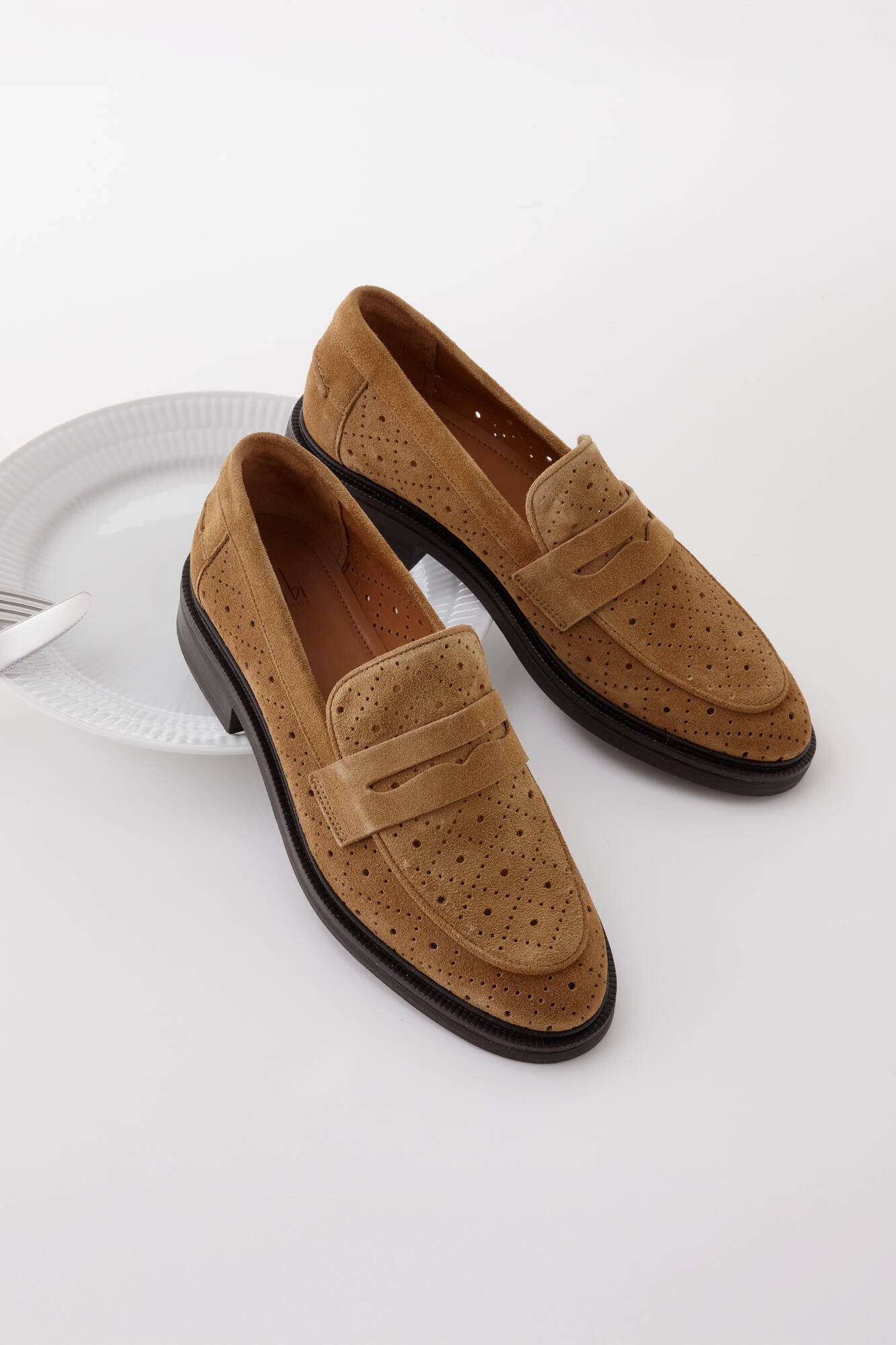 Loafers - Cuoio Babysilk Suede 554
