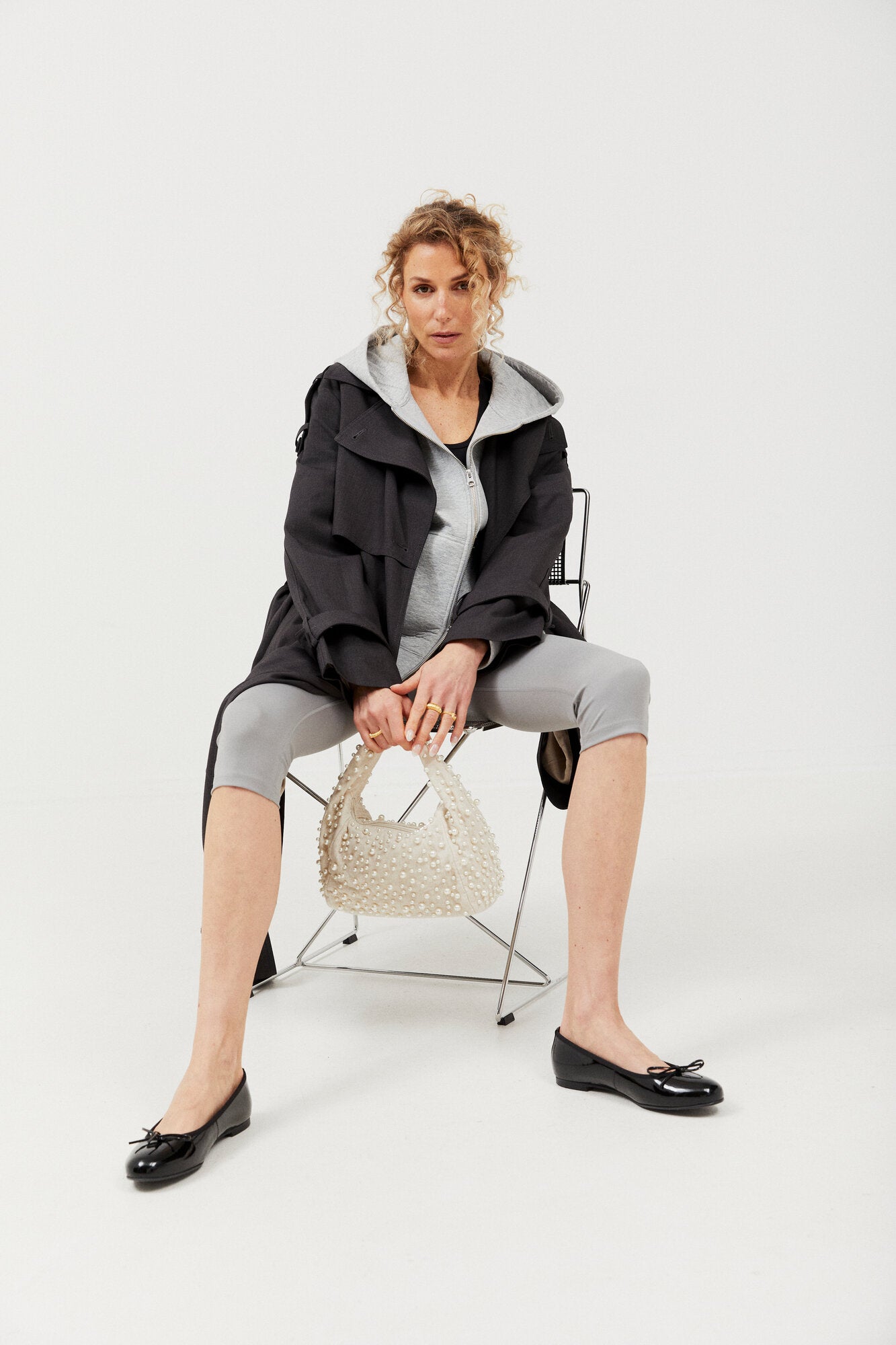 Signature Capri tights - Sharkskin