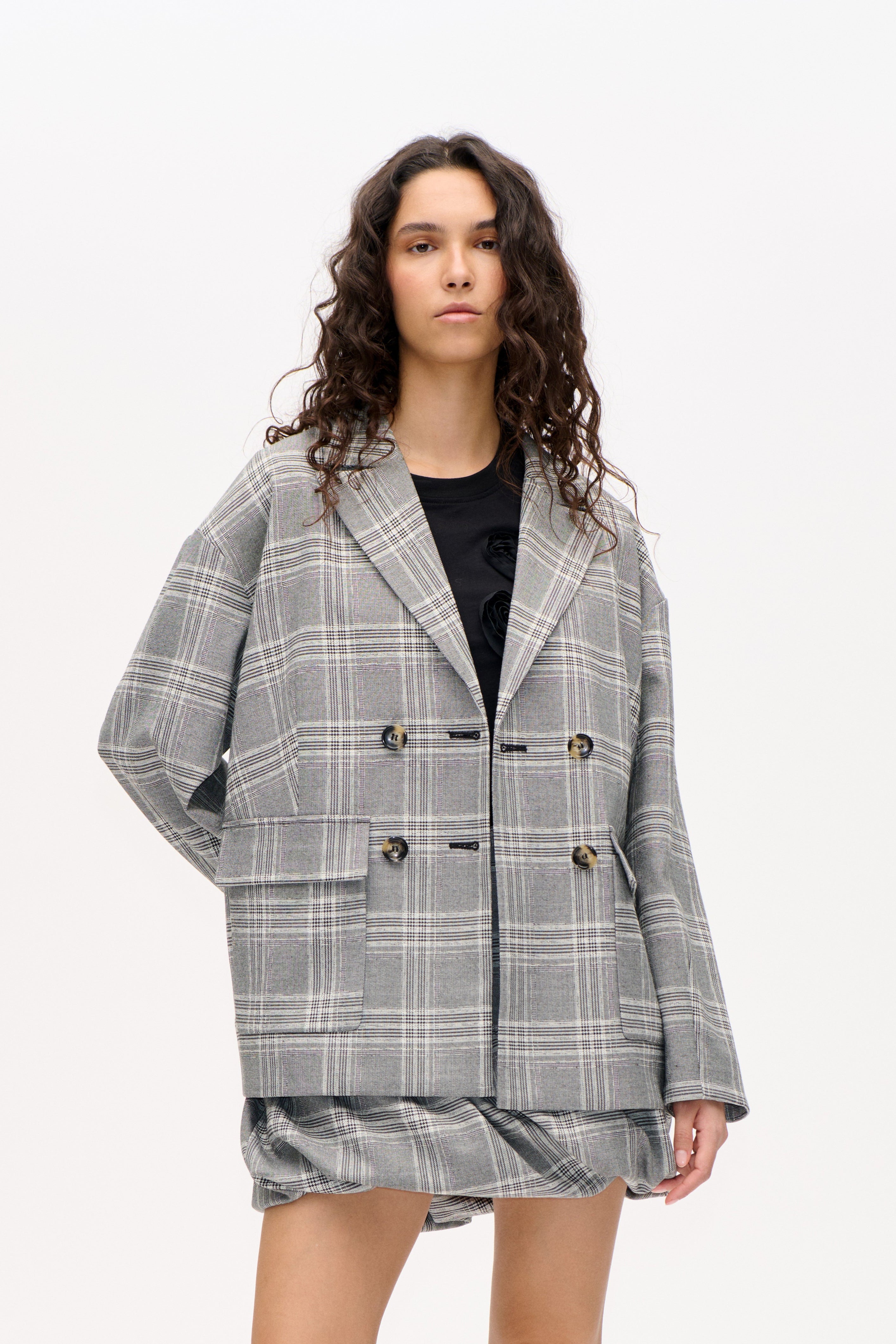 Binea blazer - Black And White Check