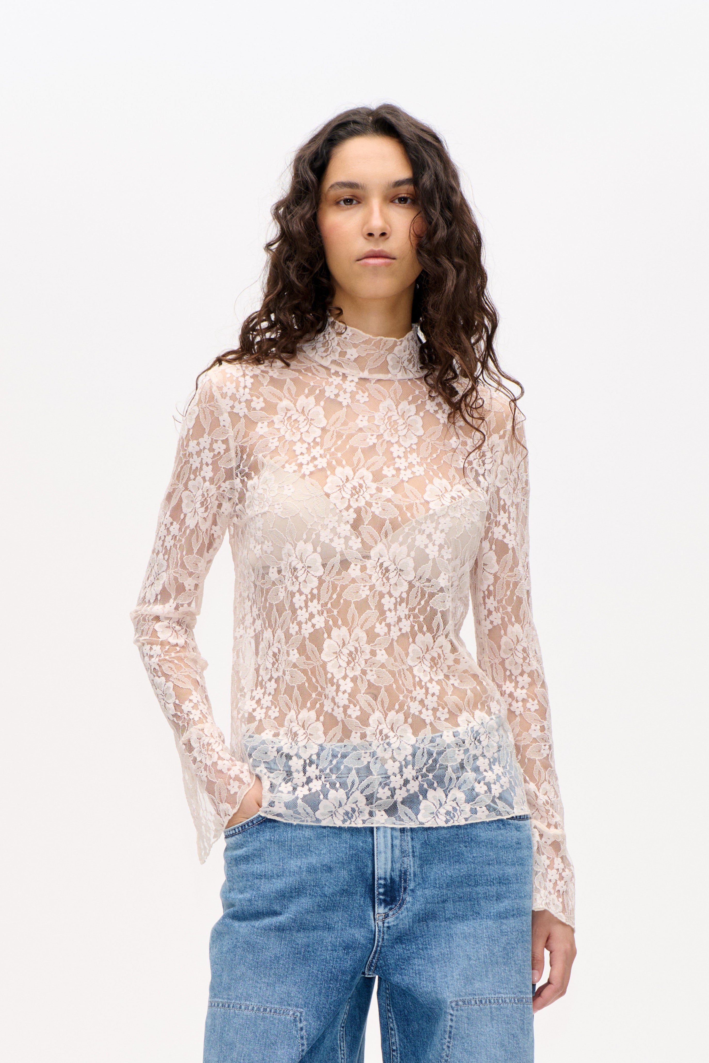 Meena blondebluse - White sand