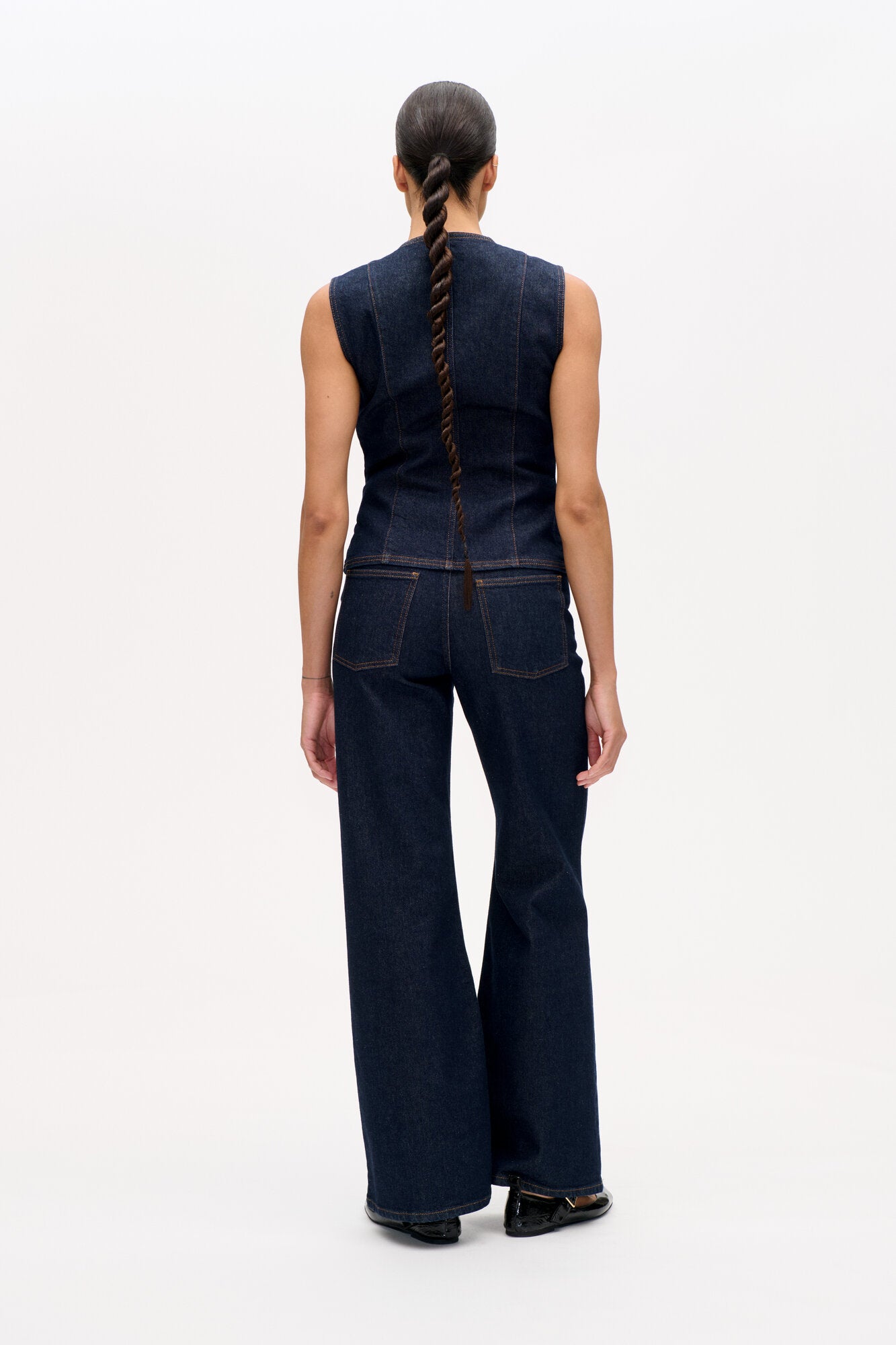 Mene denimvest - Dark Denim Wash