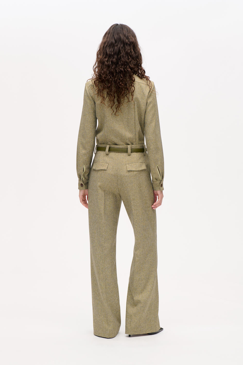 Nile bukser - Straw Yellow Tweed