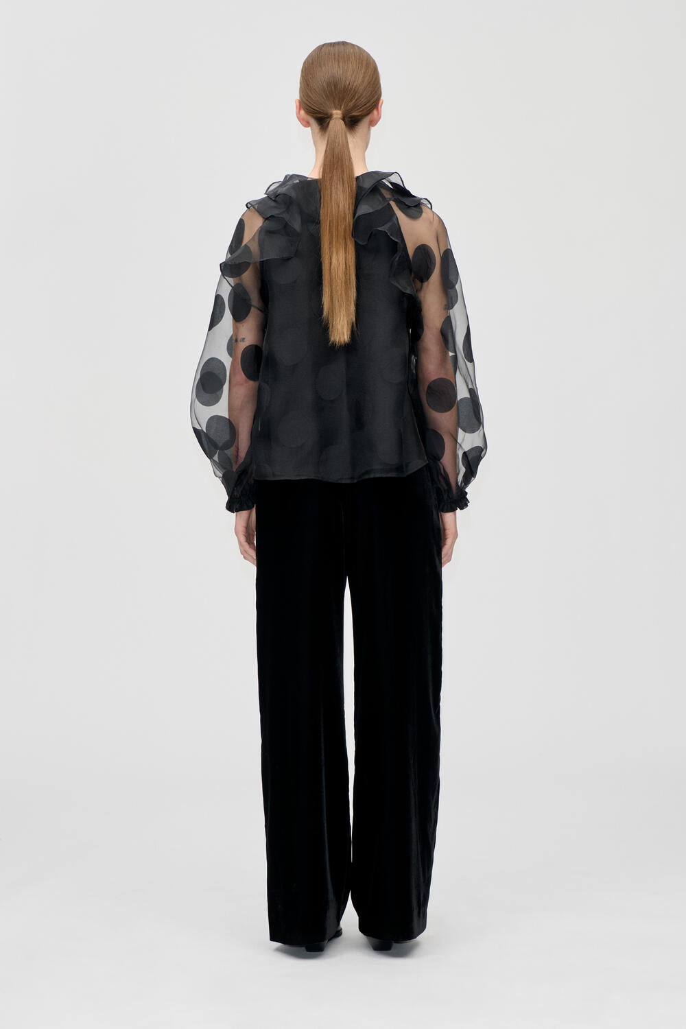 Skjortebluse - Dotted Black