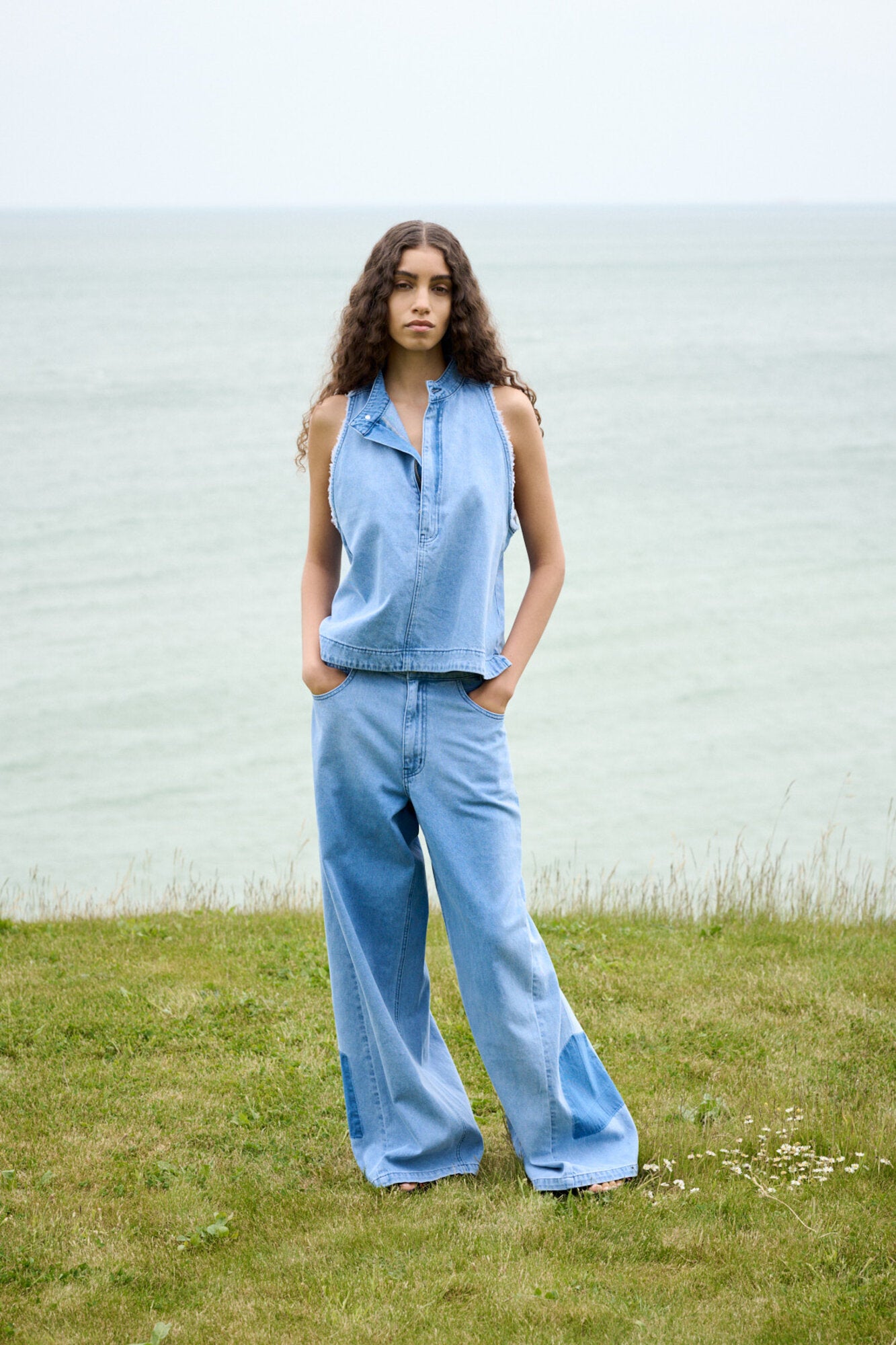Lane Wide Leg jeans - Light Washed Denim