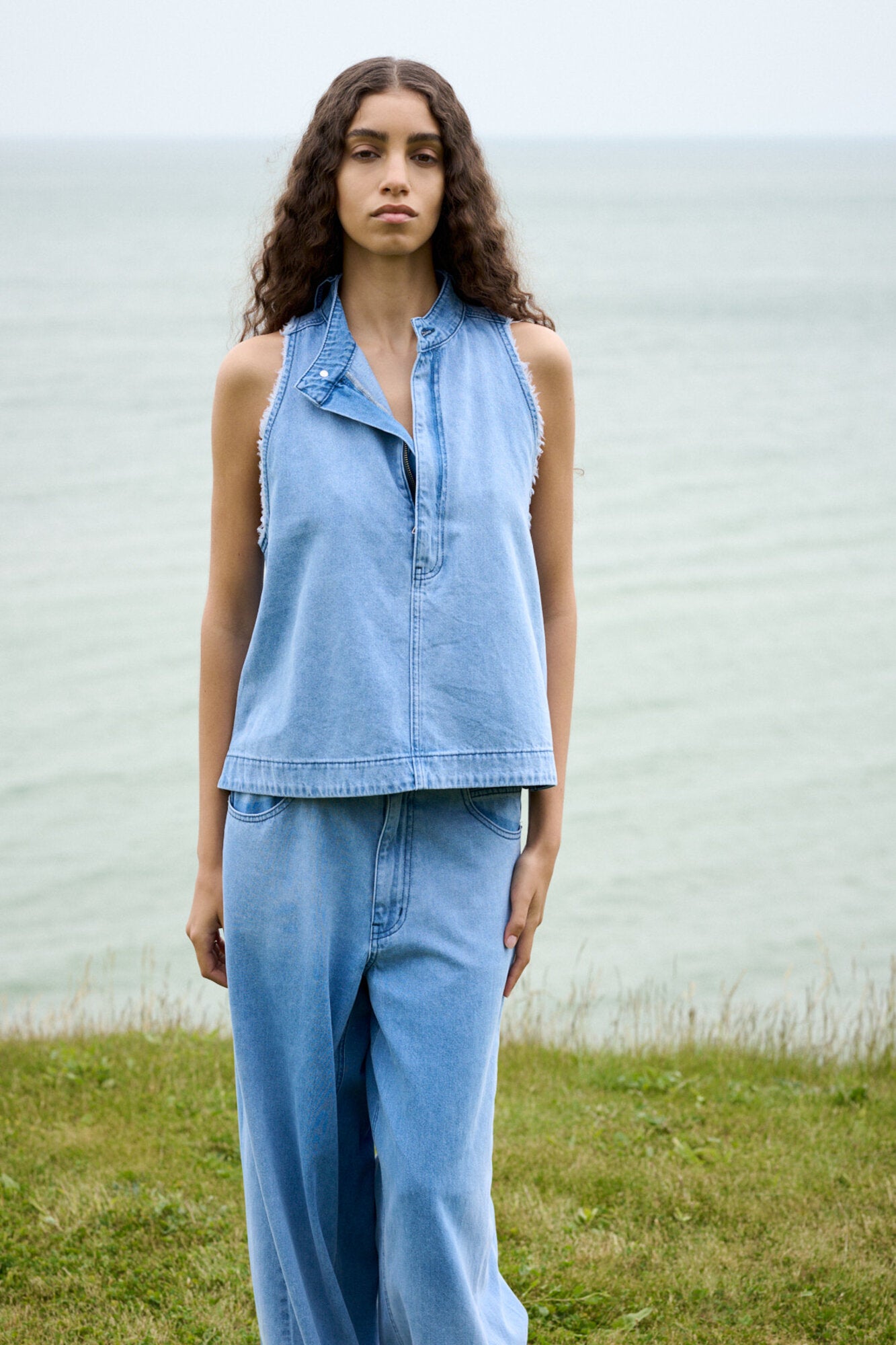 Lane Wide Leg jeans - Light Washed Denim