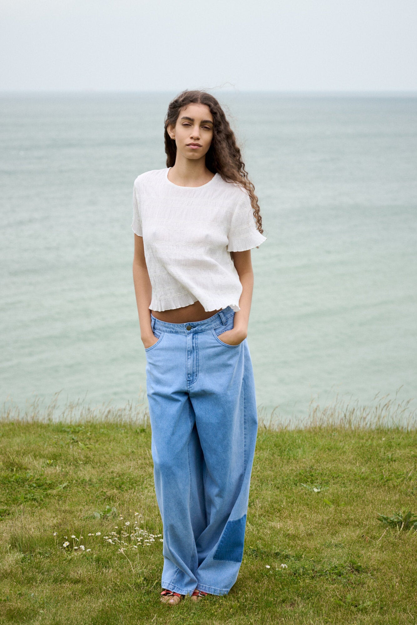 Lane Wide Leg jeans - Light Washed Denim